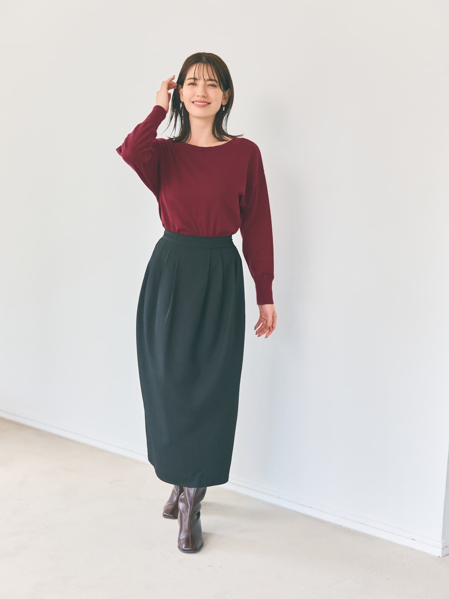 COHINA ゆるタートルネックニット 2wayネックゆるニット | 小柄・低身長女性向けファッション通販