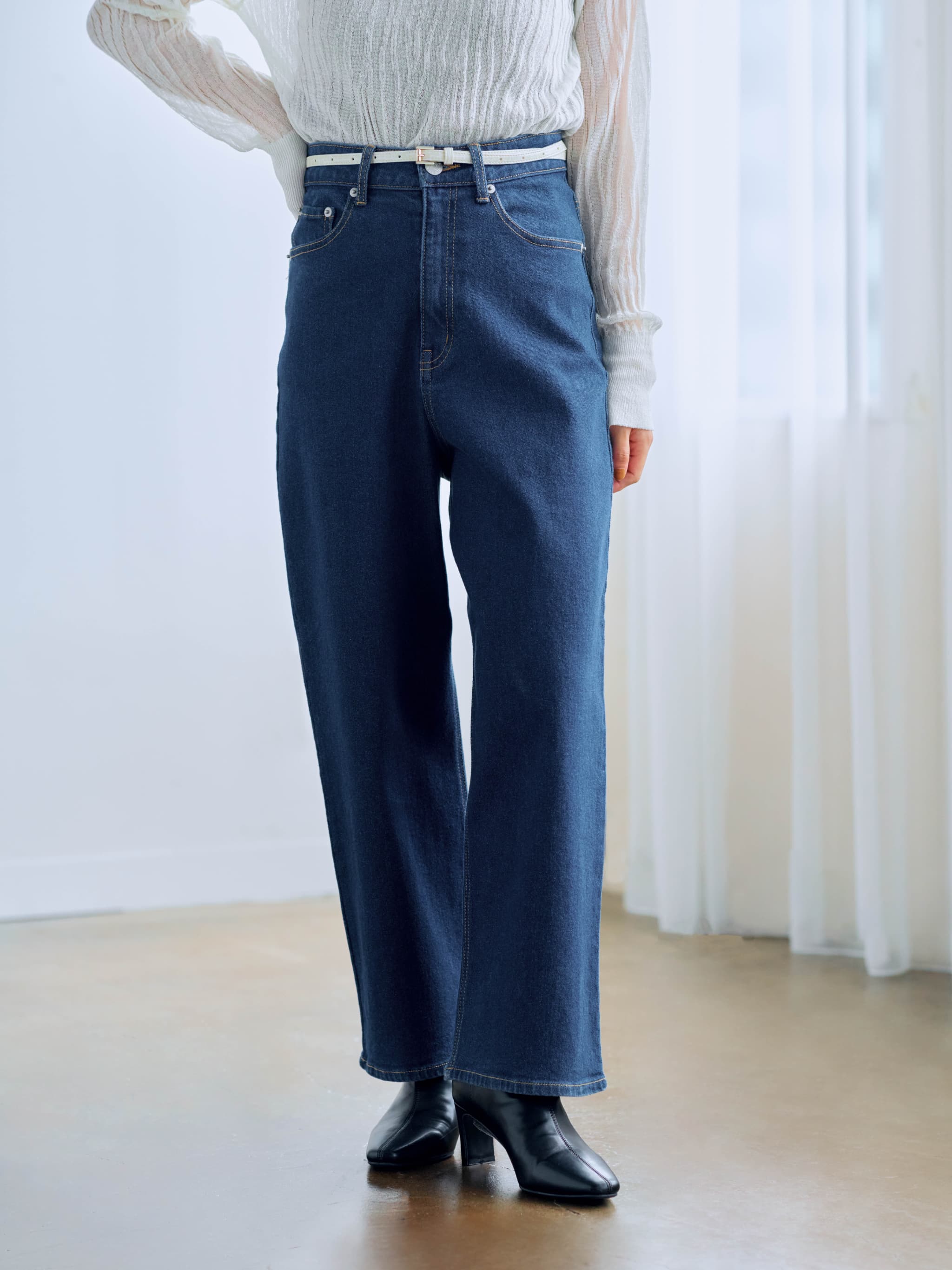 COHINA DENIM セミワイドストレート-short & regular | 小柄・低身長女性向けファッション通販、コーディネート |  COHINA STORE