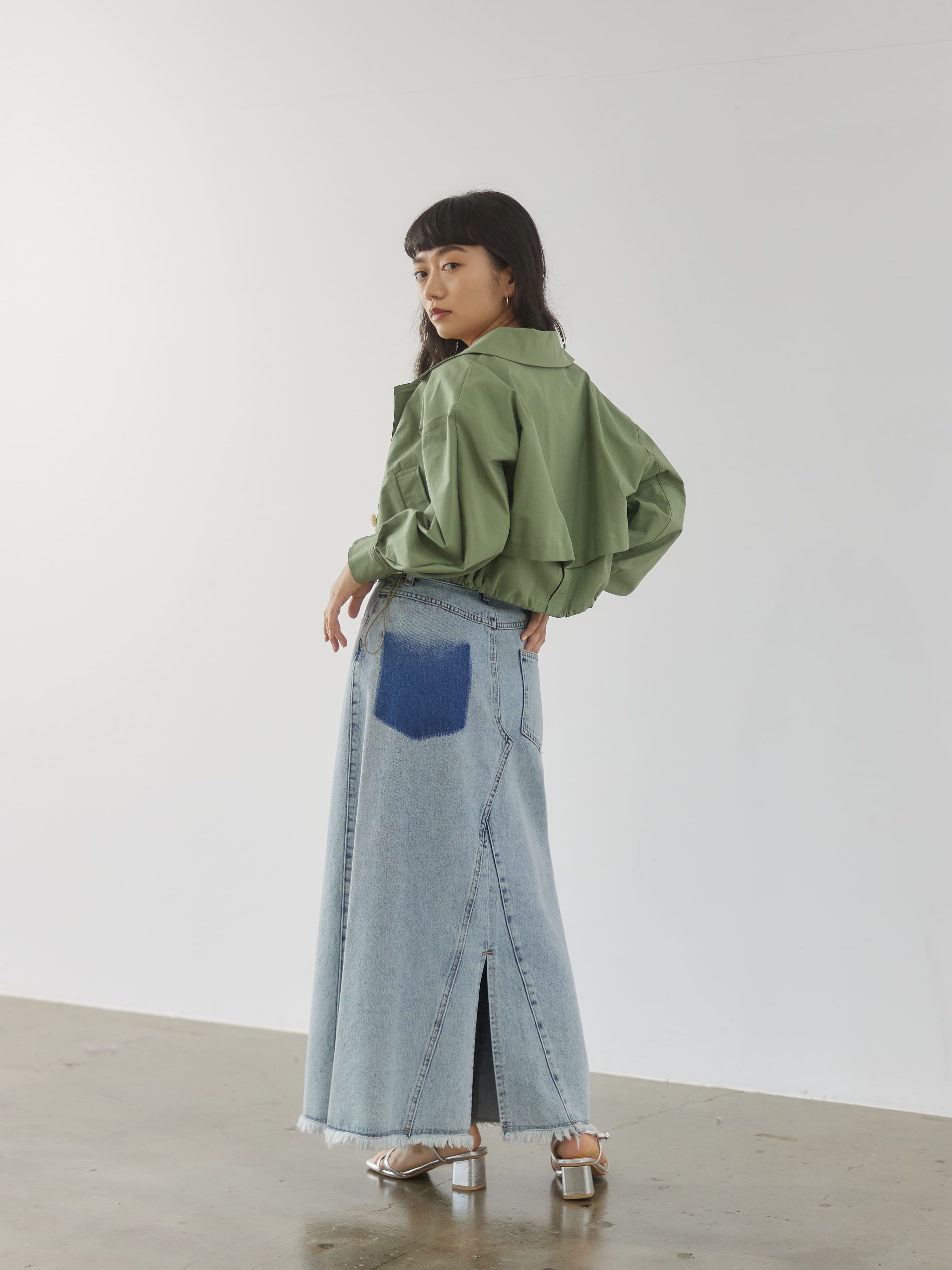 マチセミフレアデニムスカート | 小柄・低身長女性向けファッション 