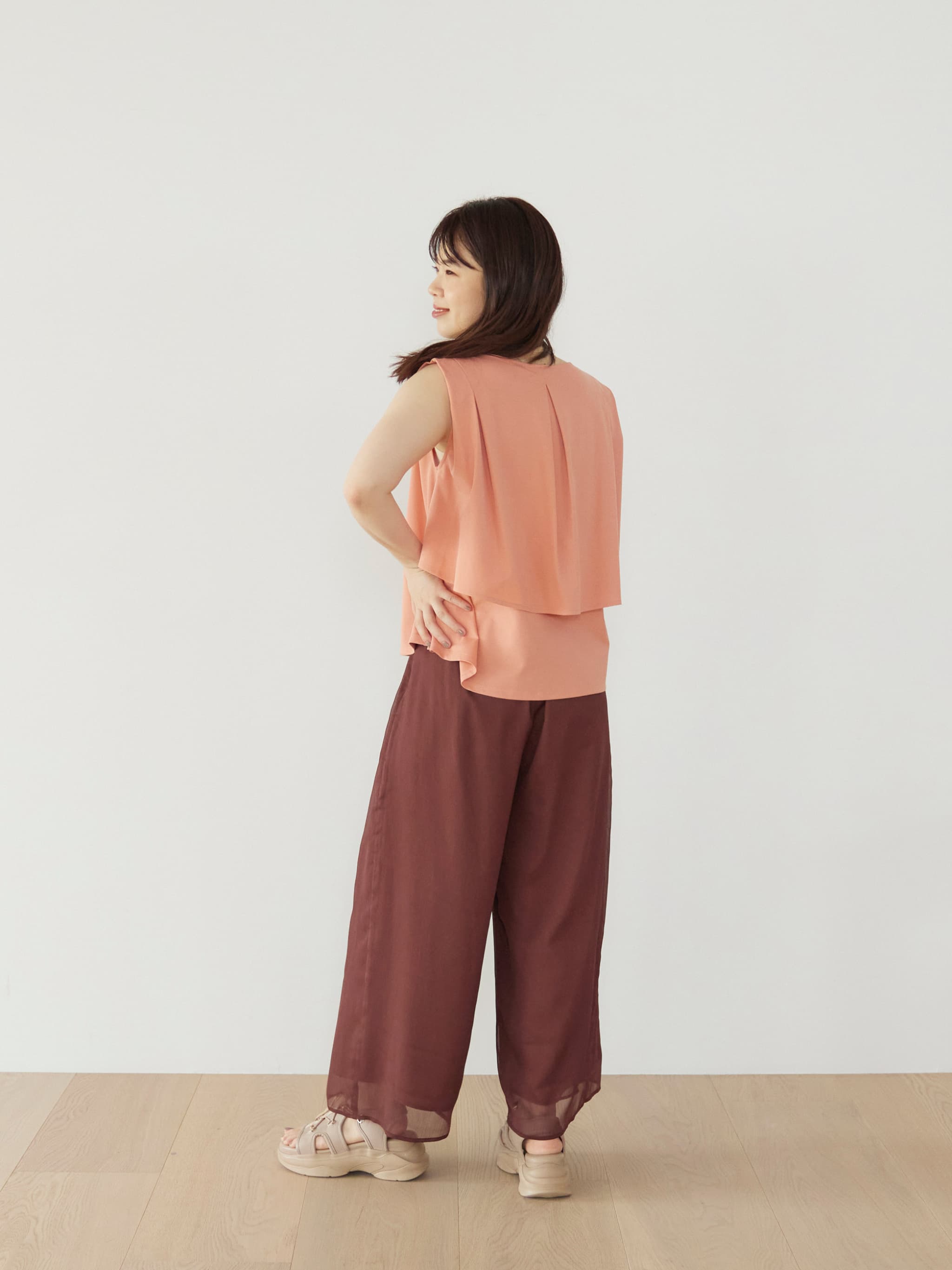 バックティアードカットトップス | 小柄・低身長女性向け