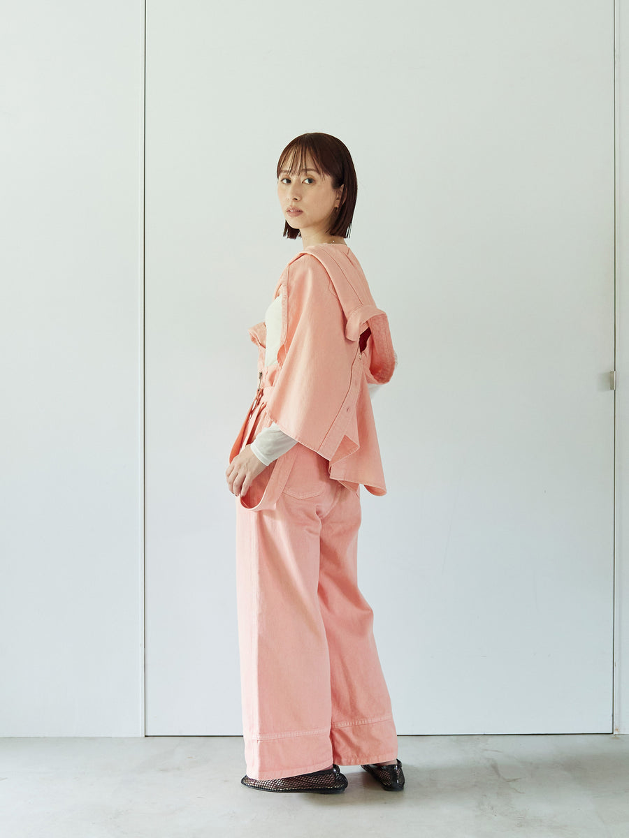 2wayハイウエストサロペットデニム　[通常]