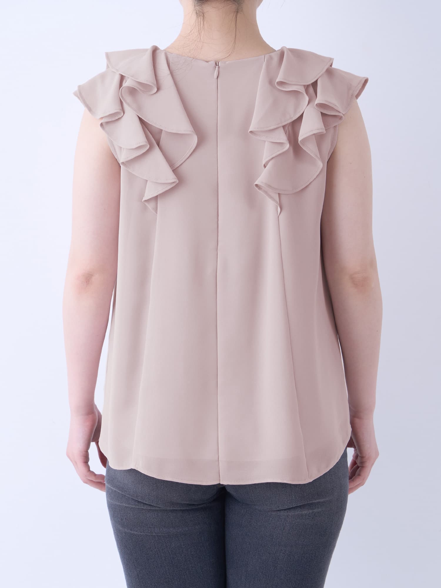 STRATA アンティークガーゼラッフルブラウス　COHINA アンティークガーゼラッフルブラウス | 小柄・低身長女性向け