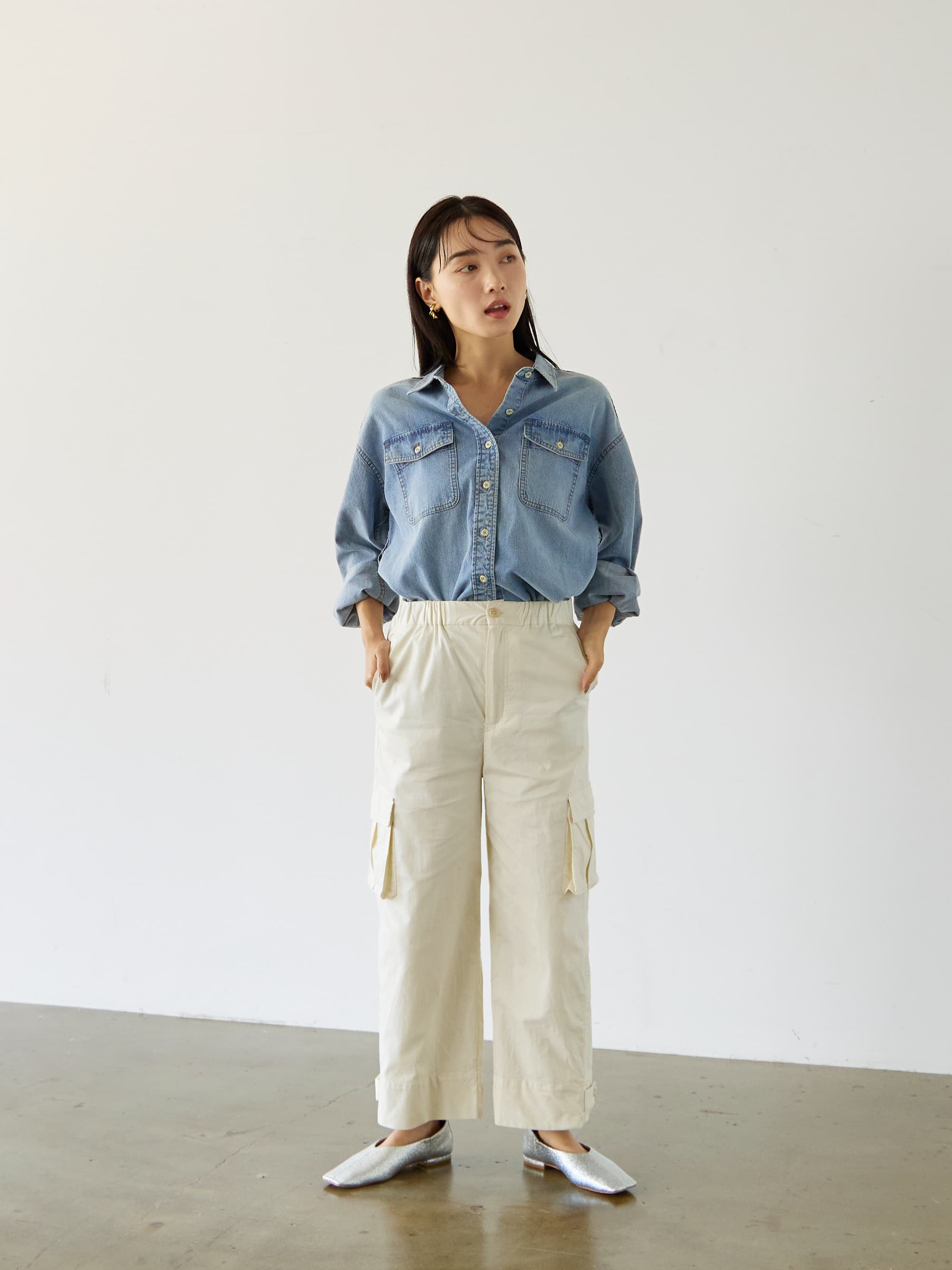 ヘムデザインワークパンツ | 小柄・低身長女性向けファッション通販