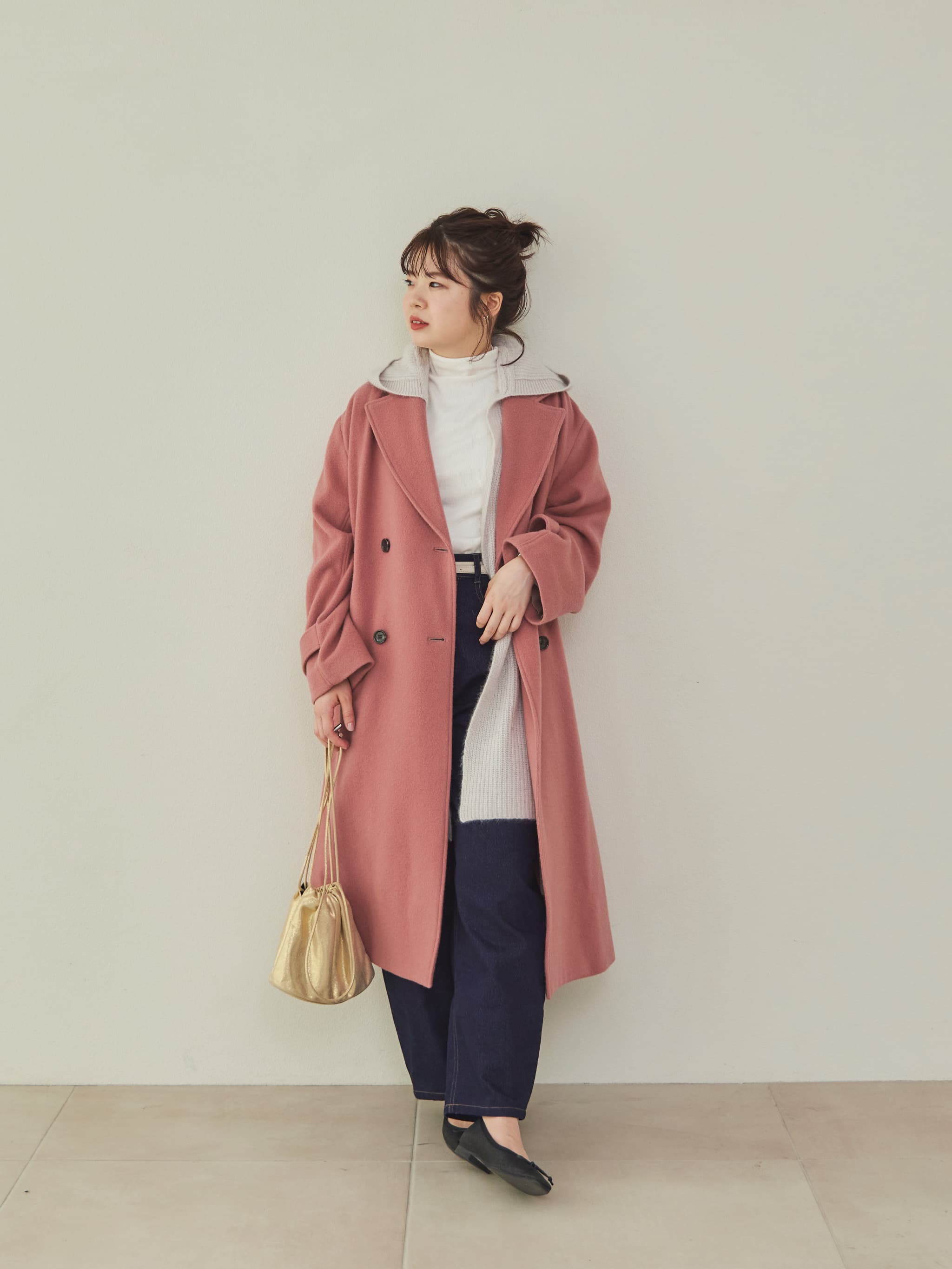 ジンジャーリブ×ラメシアートップスセット | 小柄・低身長女性向け