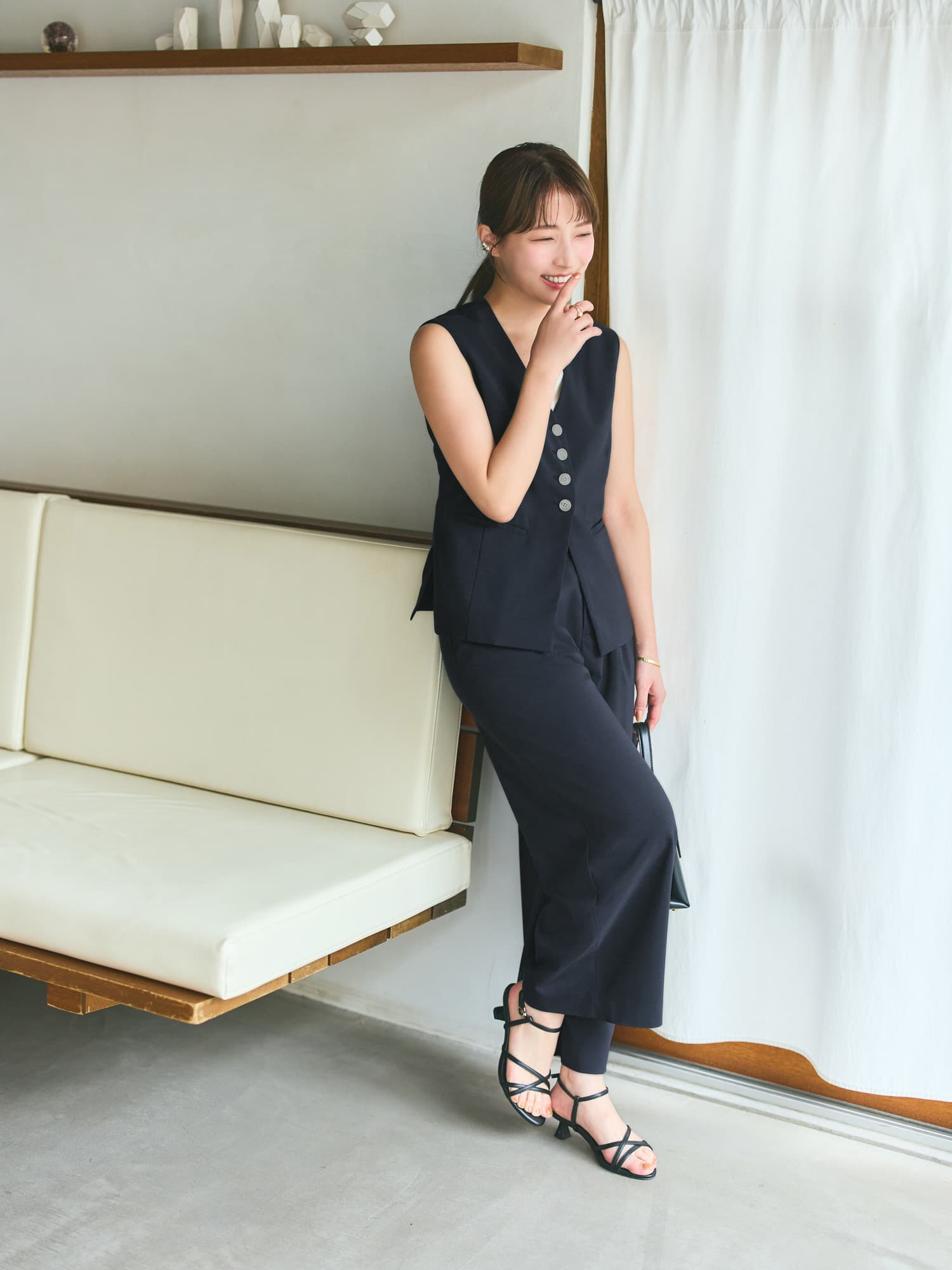 rii様* size130 接触冷感】サイドベルトリネンライクパンツ-short & regular