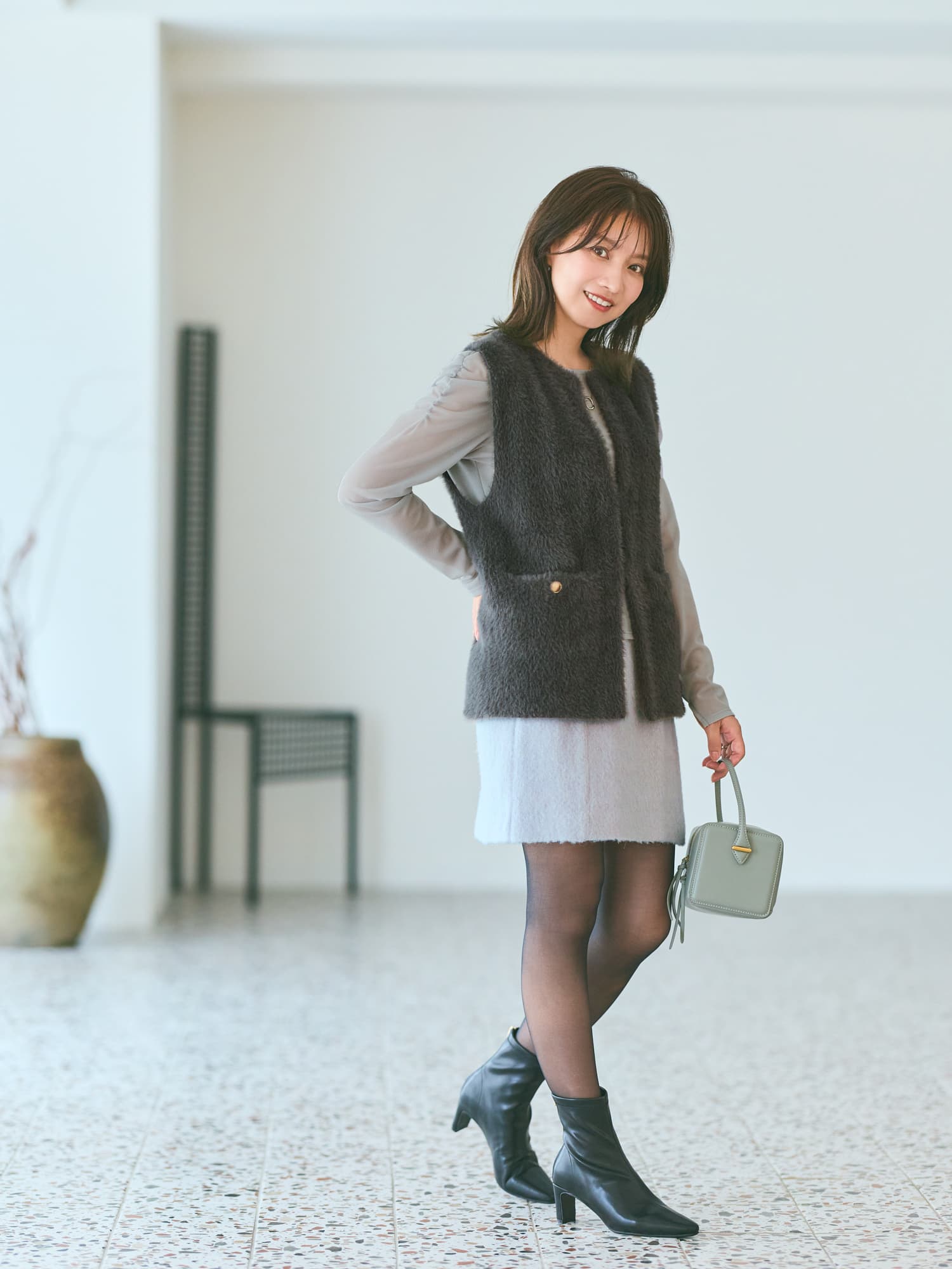 ダブルフェイスフェザージレ | 小柄・低身長女性向けファッション通販