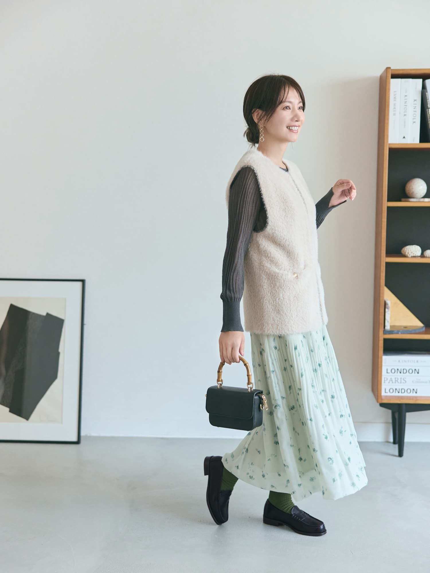 週末値下　COHINA ダブルフェイスフェザージレ ライトベージュ ダブルフェイスフェザージレ | 小柄・低身長女性向け