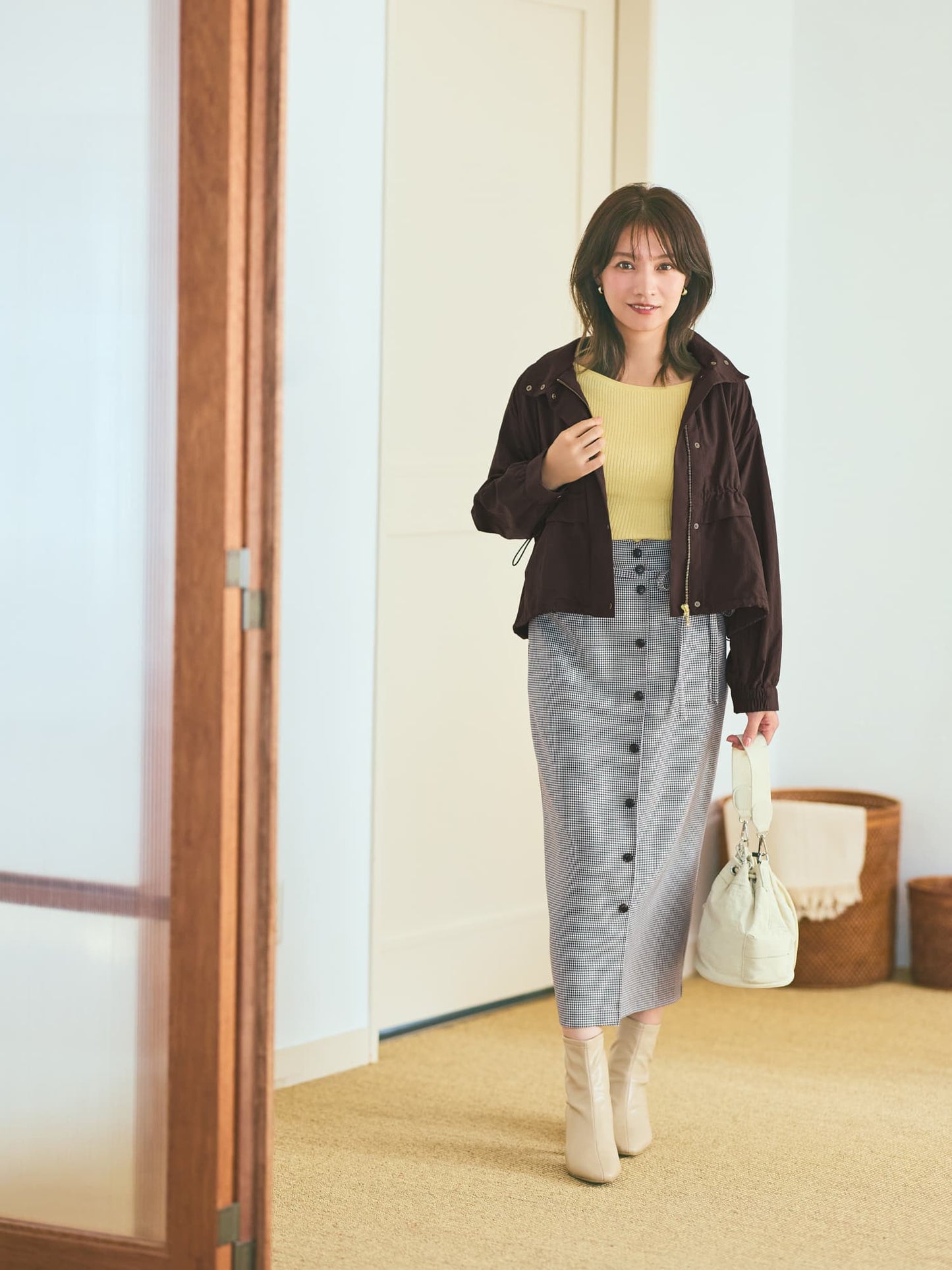 シルクウールボートネックリブニット　[通常]