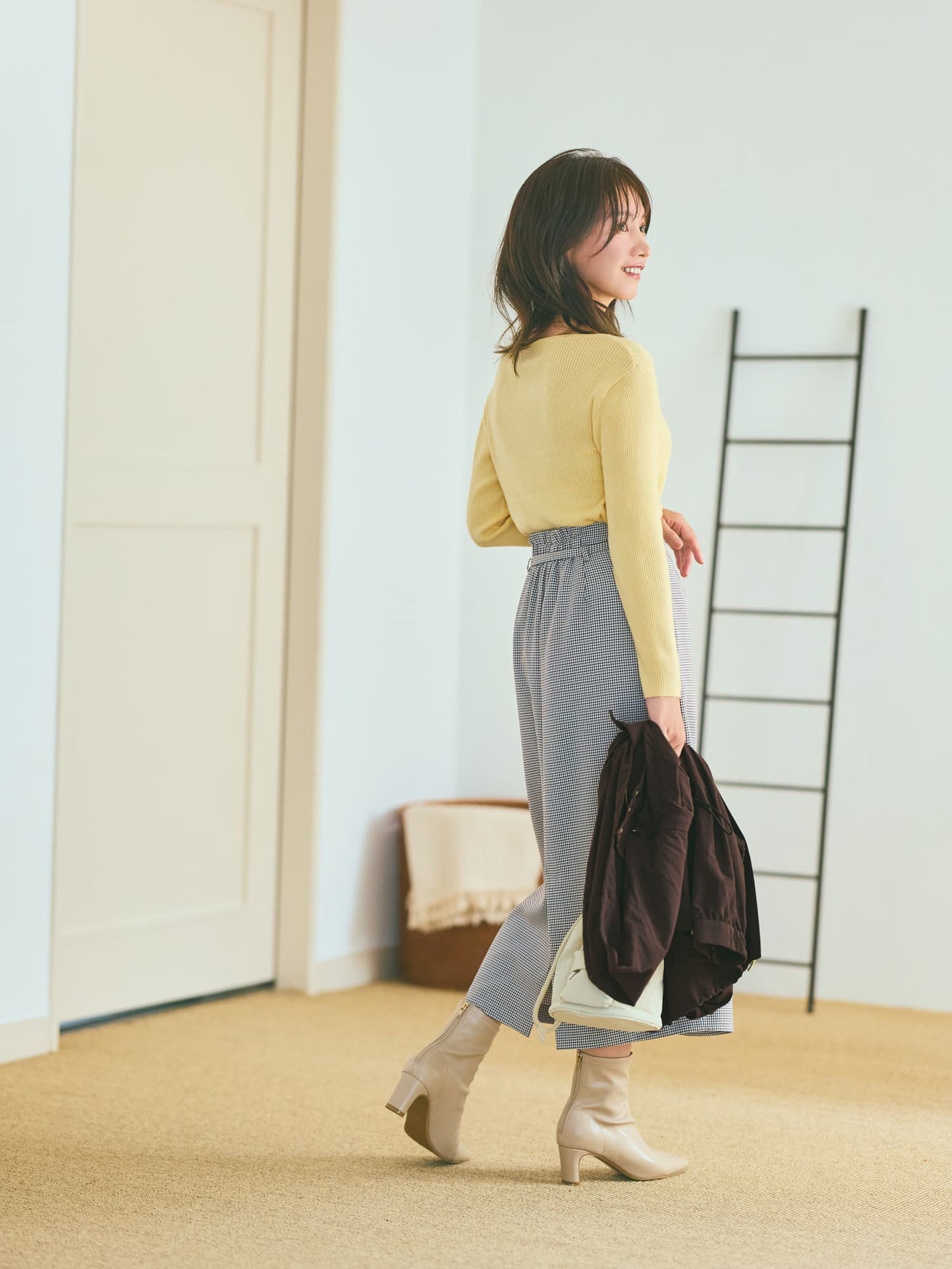 シルクウールボートネックリブニット　[通常]