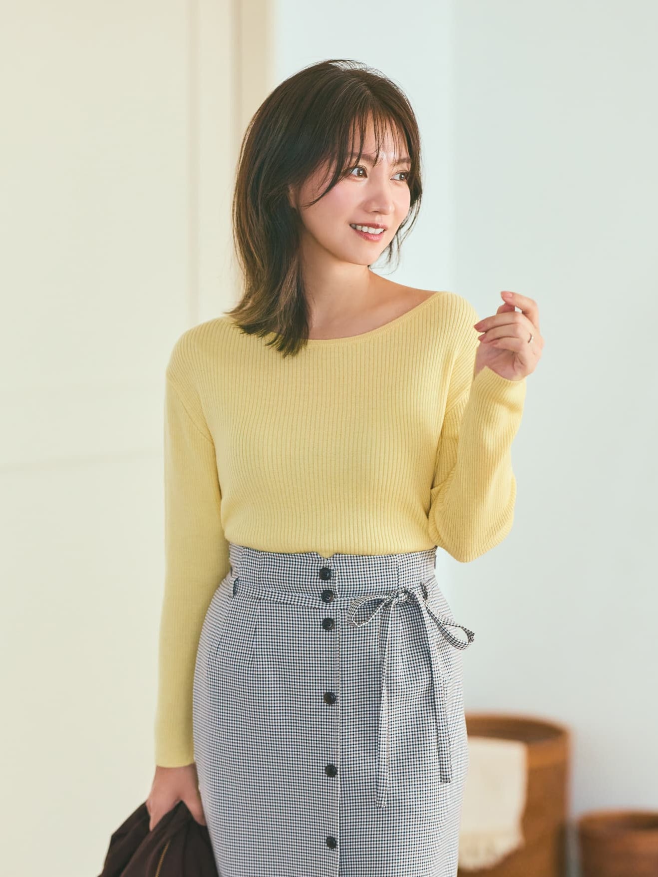 ♡ボートネックリブニット♡ ボートネック リブニット トップス