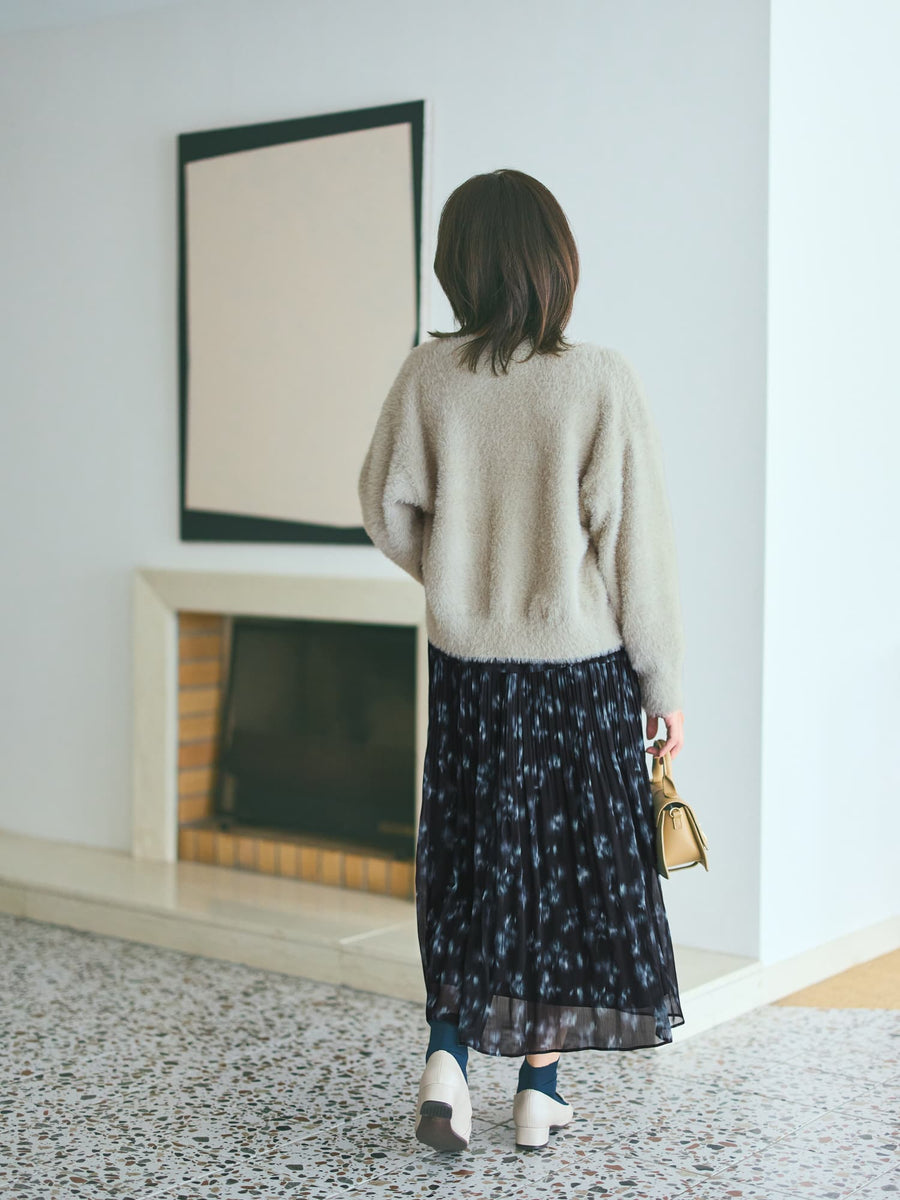 フェザーVネックカーディガン　[通常]