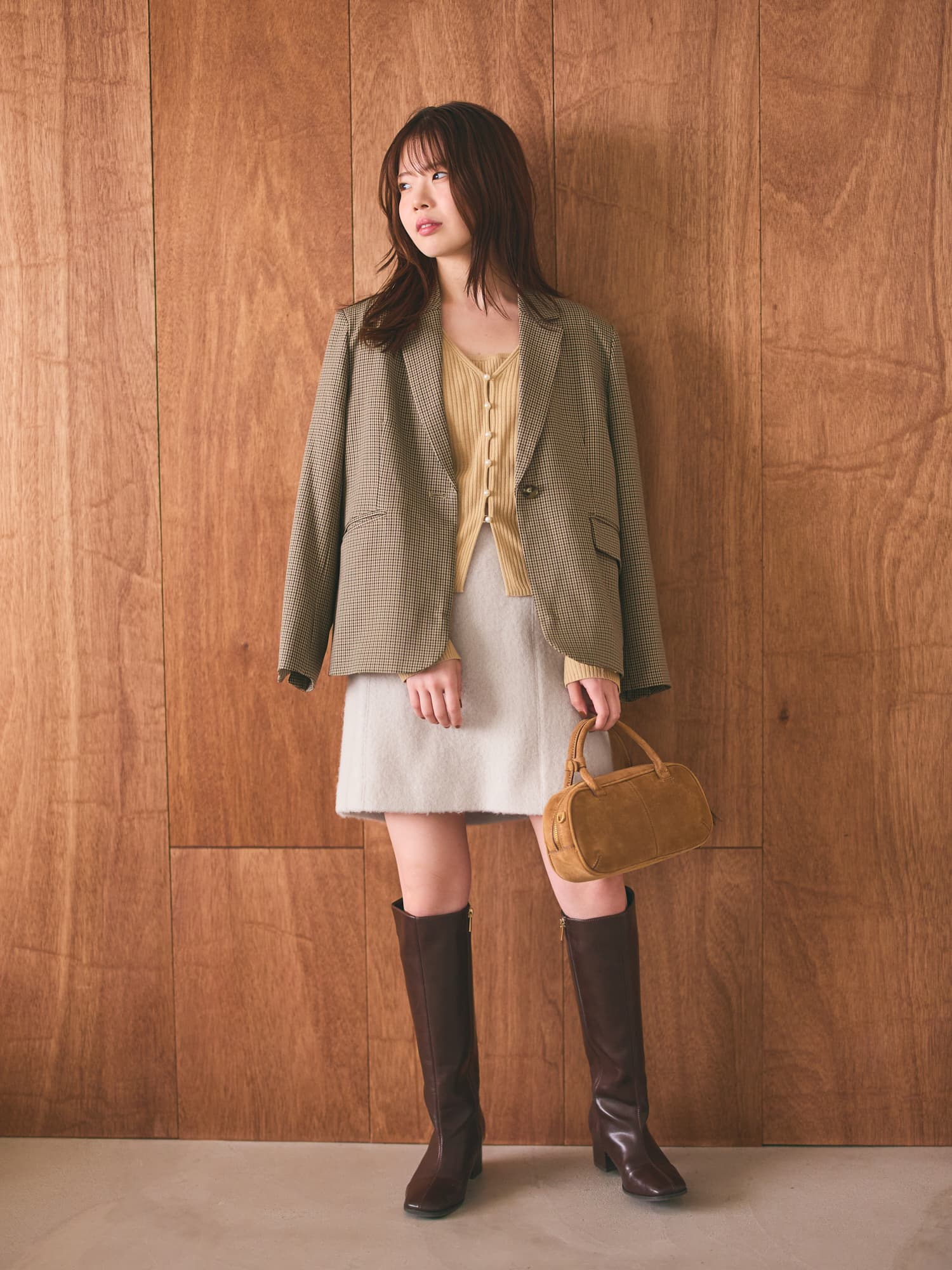 アルパカシャギーミニスカート | 小柄・低身長女性向け