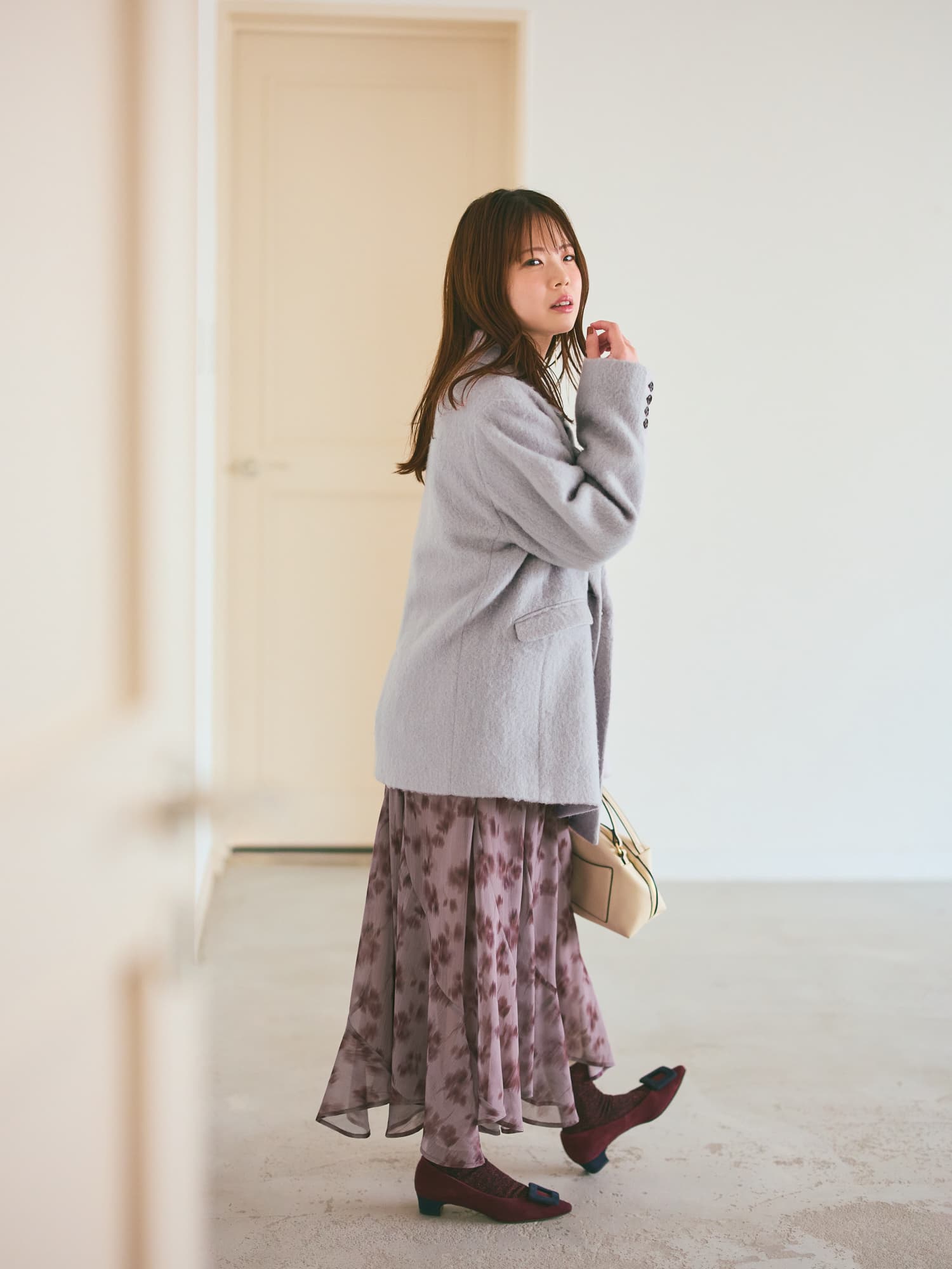 アルパカシャギーダブルコート | 小柄・低身長女性向けファッション