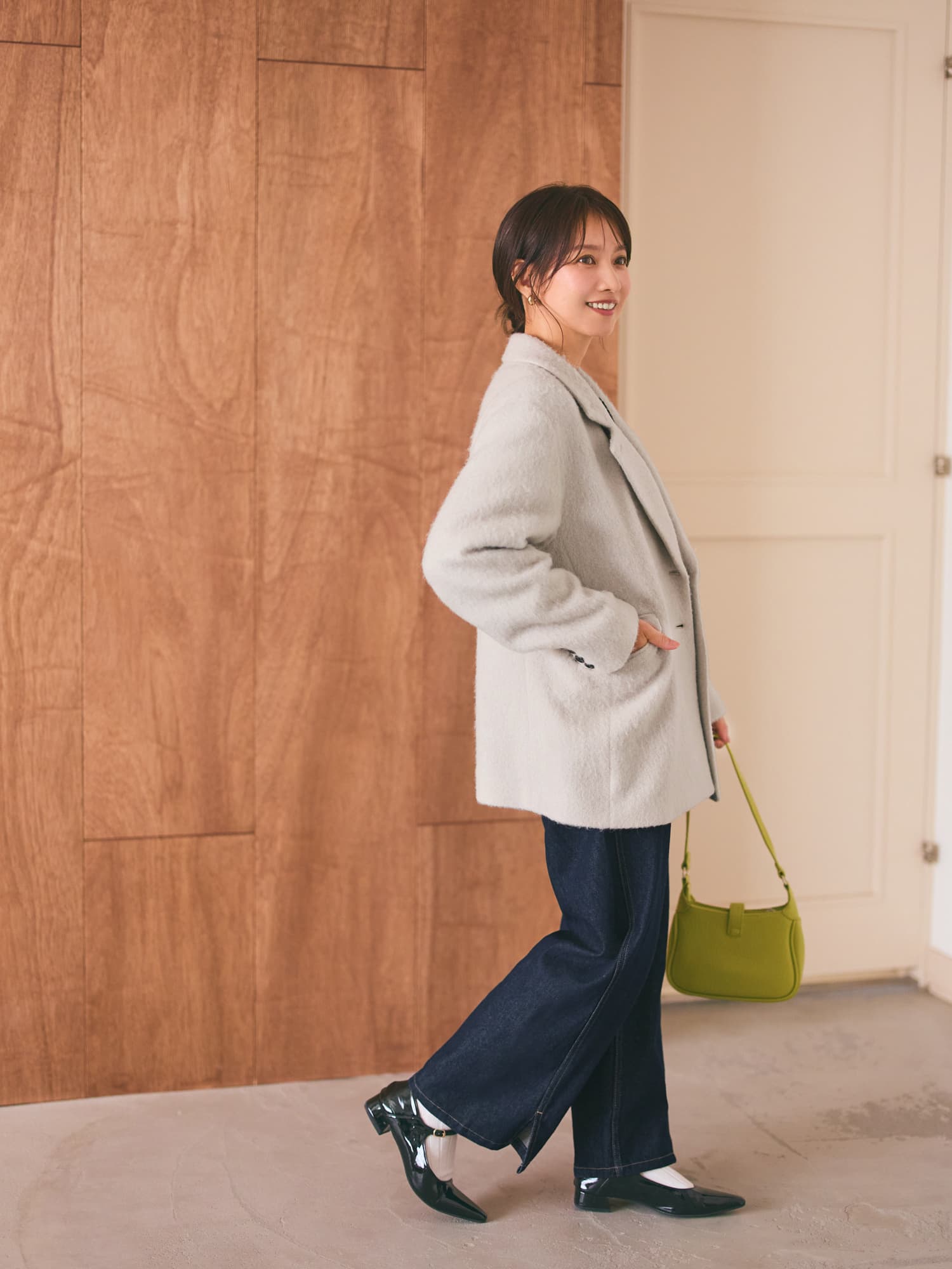 アルパカシャギーダブルコート | 小柄・低身長女性向けファッション