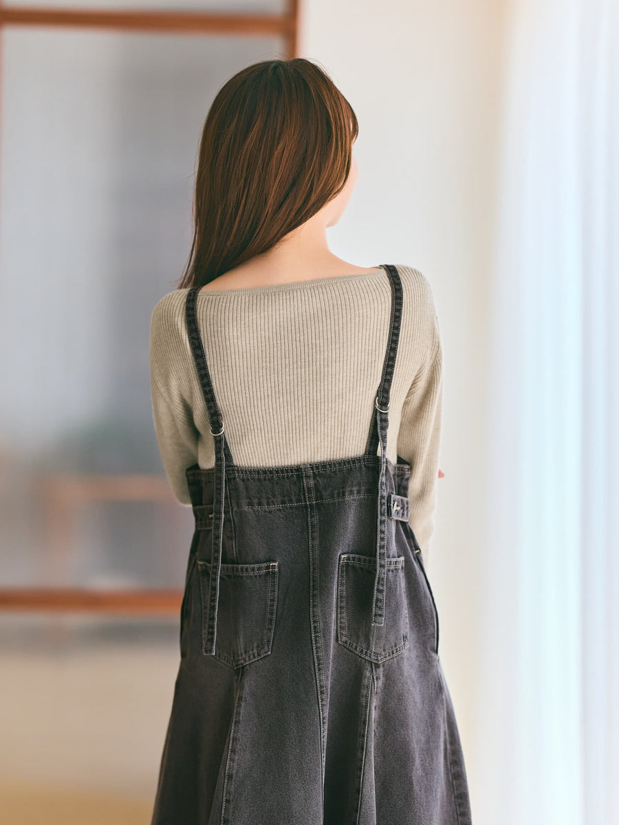 シルクウールボートネックリブニット　[通常]