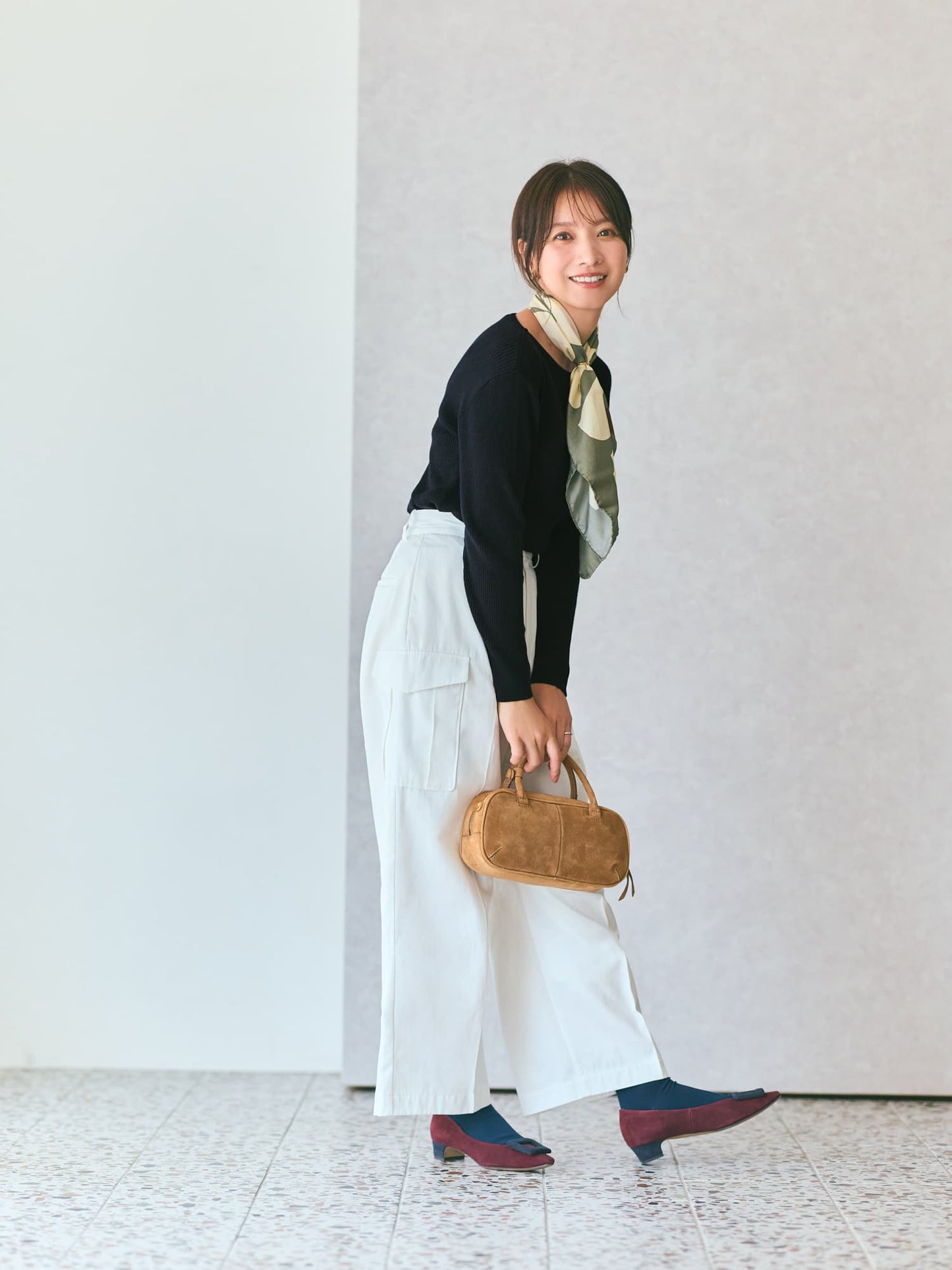 シルクウールボートネックリブニット　[通常]