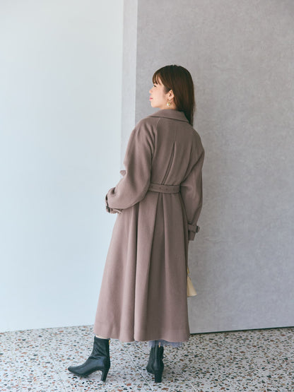 ＜sweetweb掲載＞セミダブルバックフレアウールコート-short & regular　[通常]