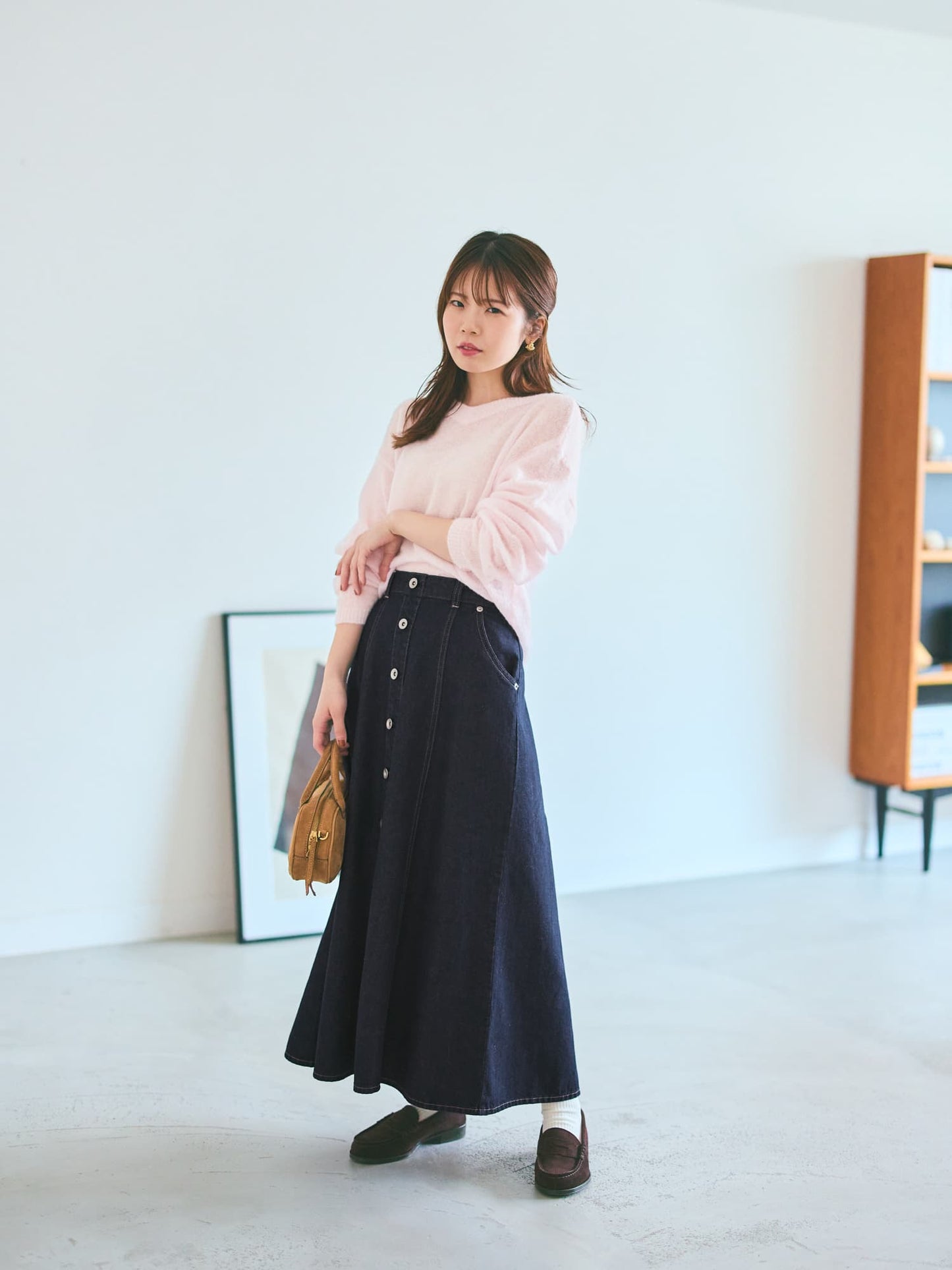 アルパカウール2wayネックニット　[通常]