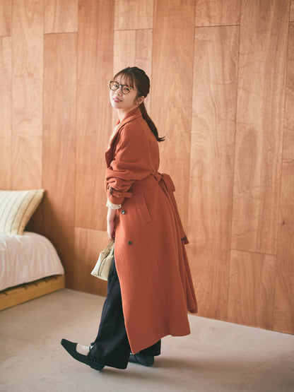 ＜sweetweb掲載＞セミダブルバックフレアウールコート-short & regular　[通常]