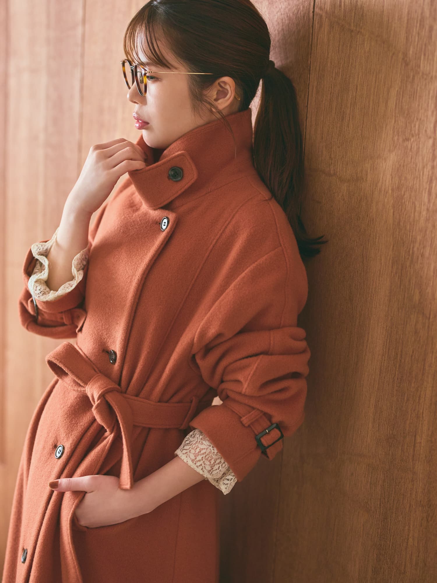 セミダブルバックフレアウールコート-short & regular | 小柄