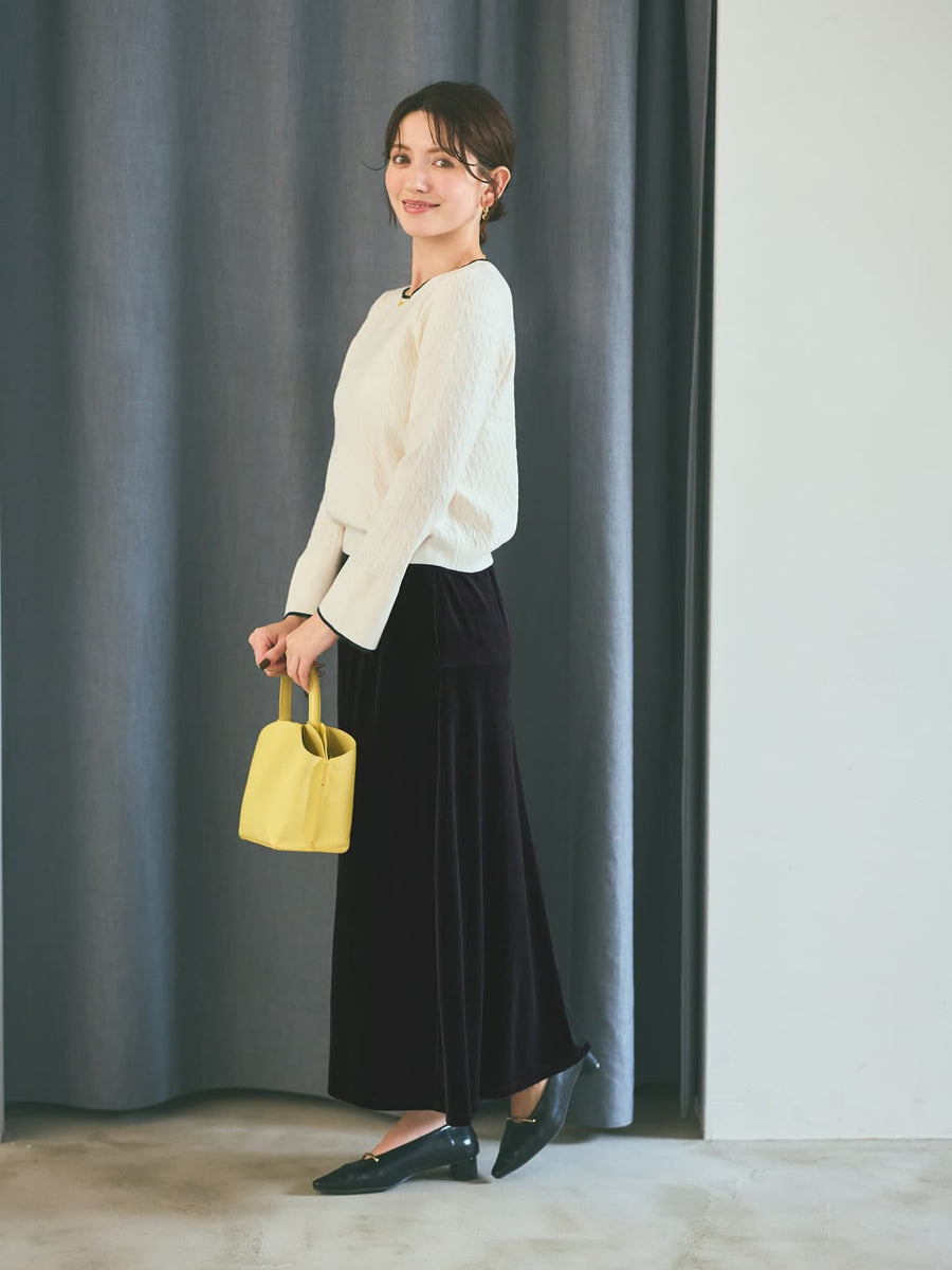 ミニケーブルリブニット　[通常]