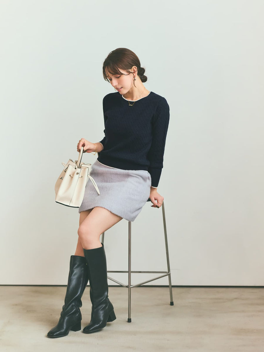 ミニケーブルリブニット　[通常]