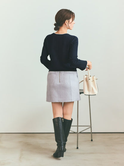 ミニケーブルリブニット　[通常]