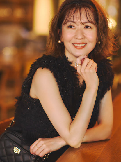 ラメミックスフリンジベスト　[通常]