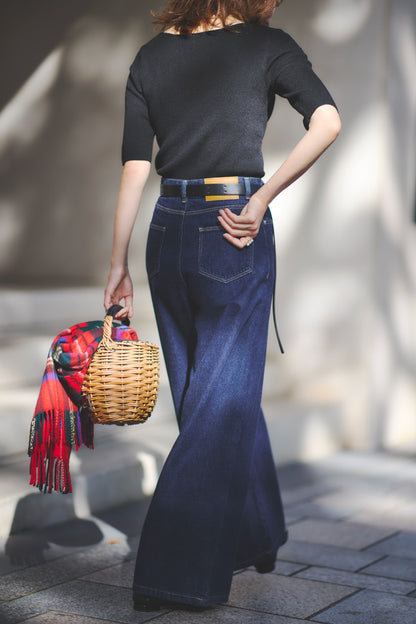 ＜CLASSY.掲載＞KUROKI DENIM フレアワイド-short & regular　[通常]