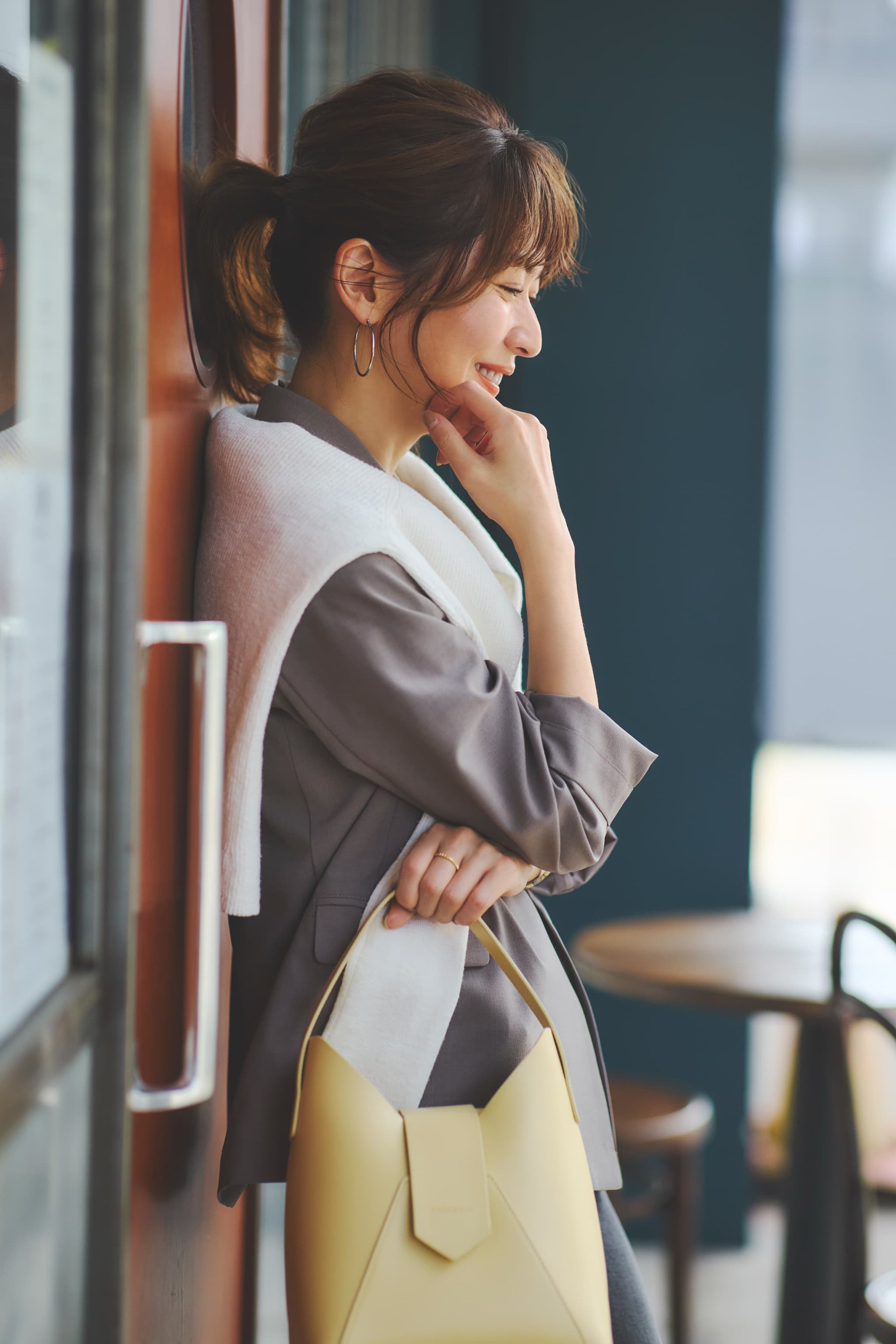 ダブルボタンライトジャケット | 小柄・低身長女性向けファッション