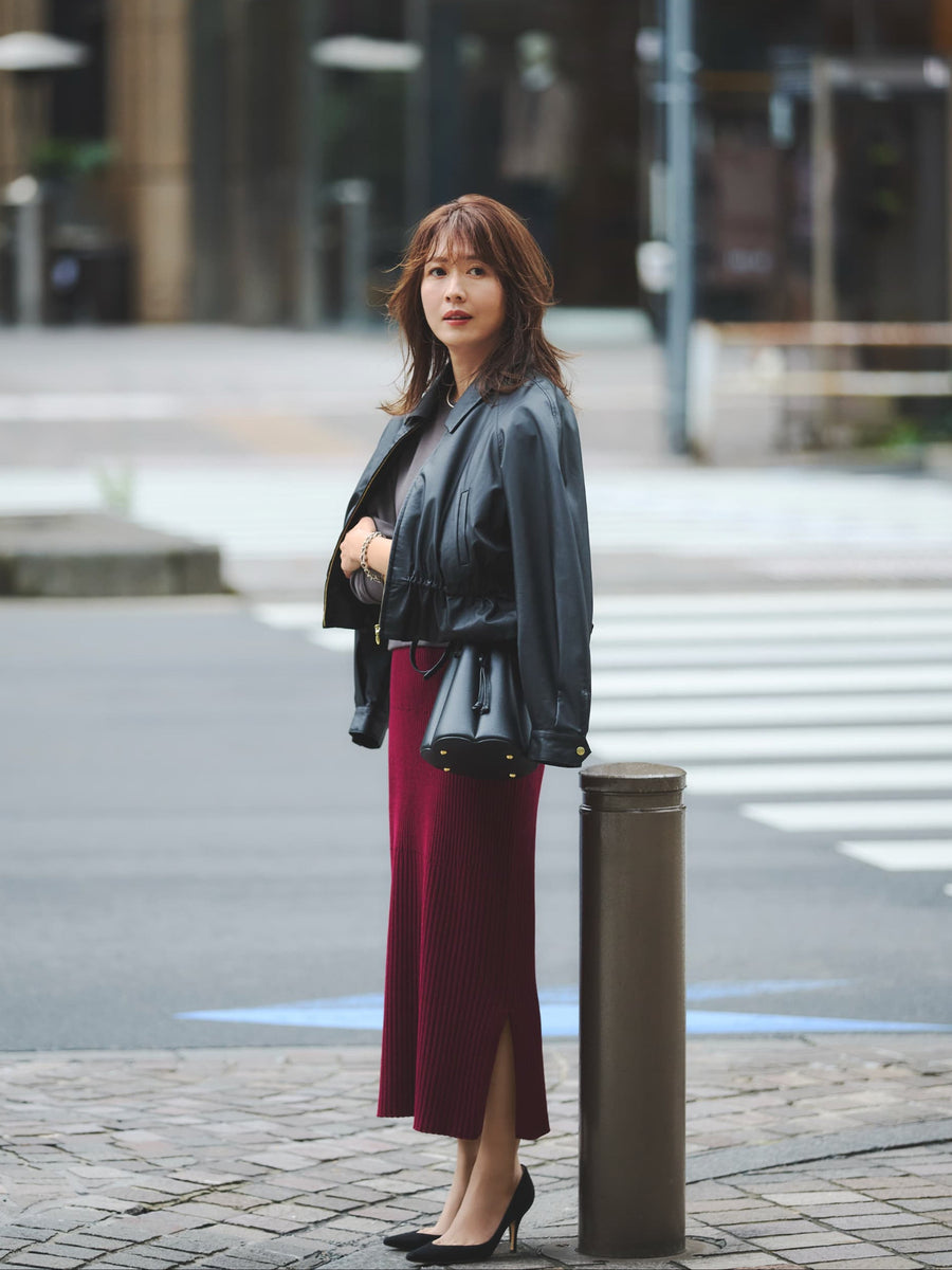 2wayカラーフェイクレザーブルゾン　[通常]