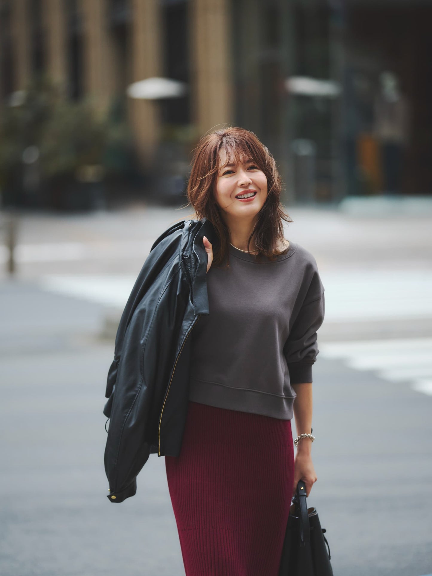 2wayカラーフェイクレザーブルゾン　[通常]