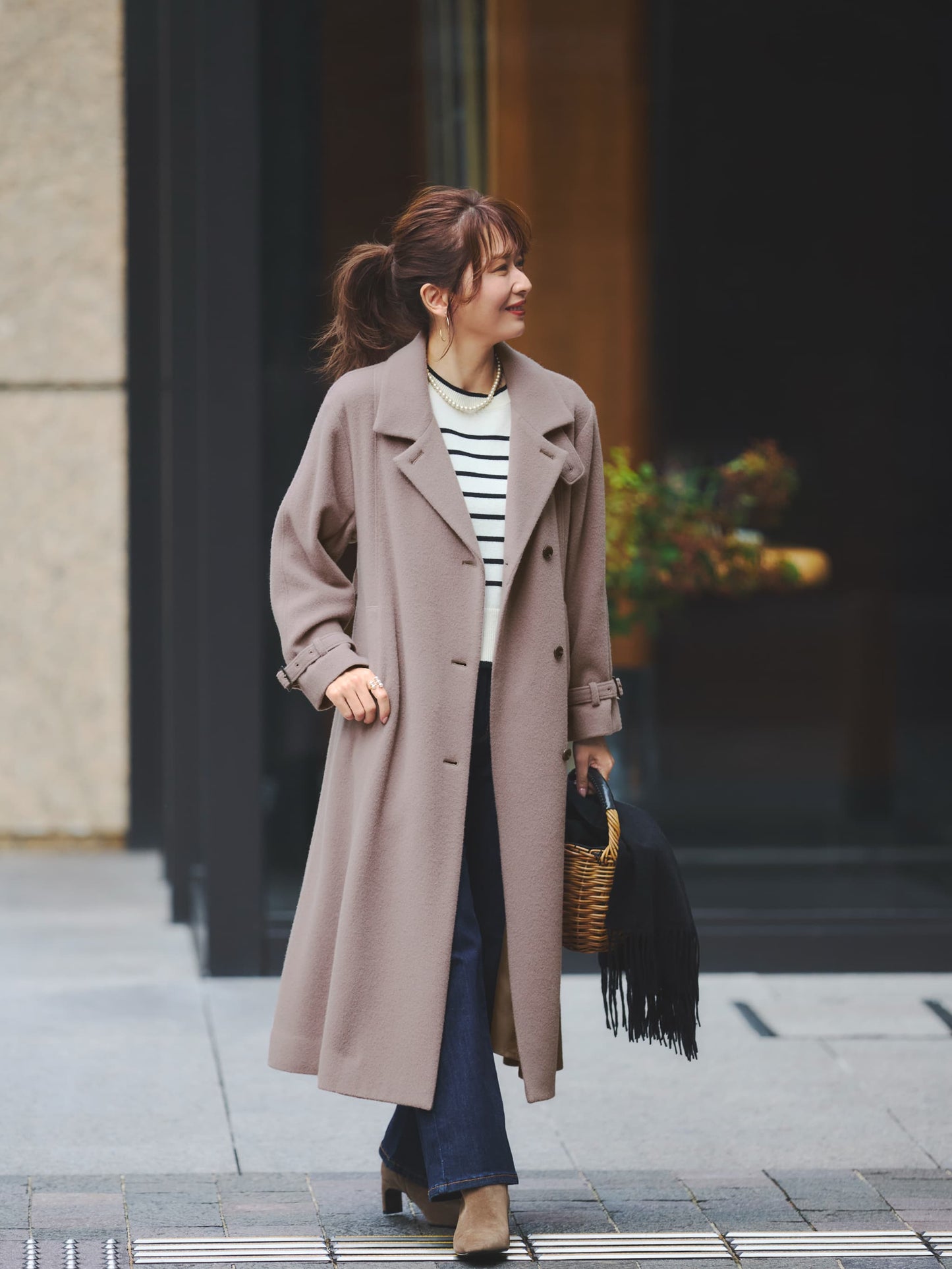 パネルボーダーゆるニット　[通常]