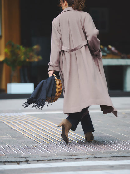 ＜sweetweb掲載＞セミダブルバックフレアウールコート-short & regular　[通常]