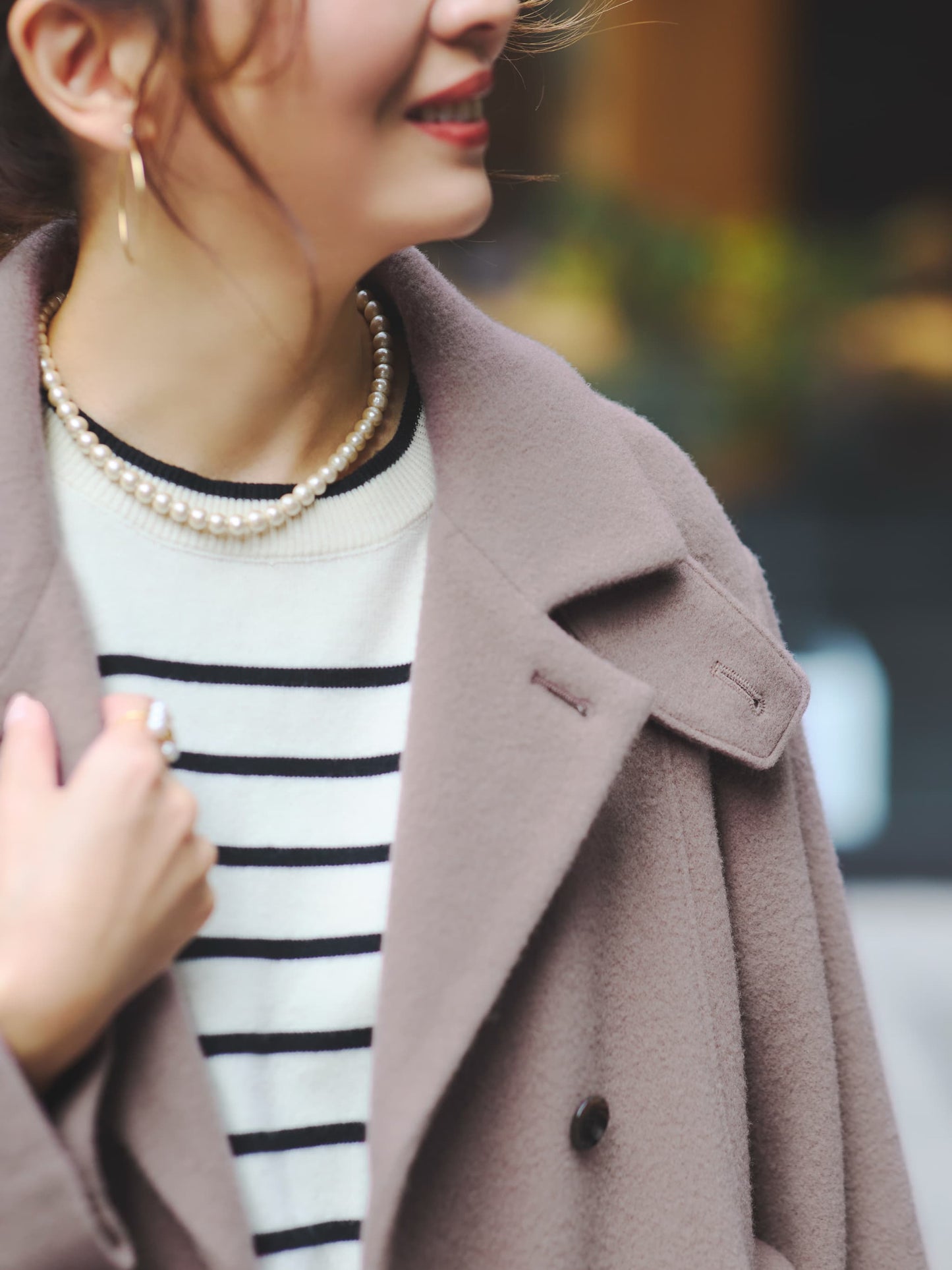 パネルボーダーゆるニット　[通常]