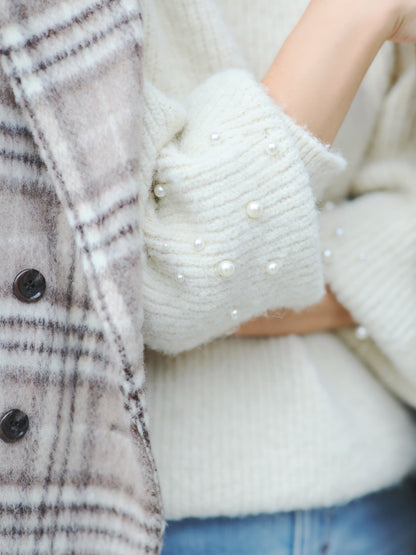 グラデーションパールスリーブニット　[通常]