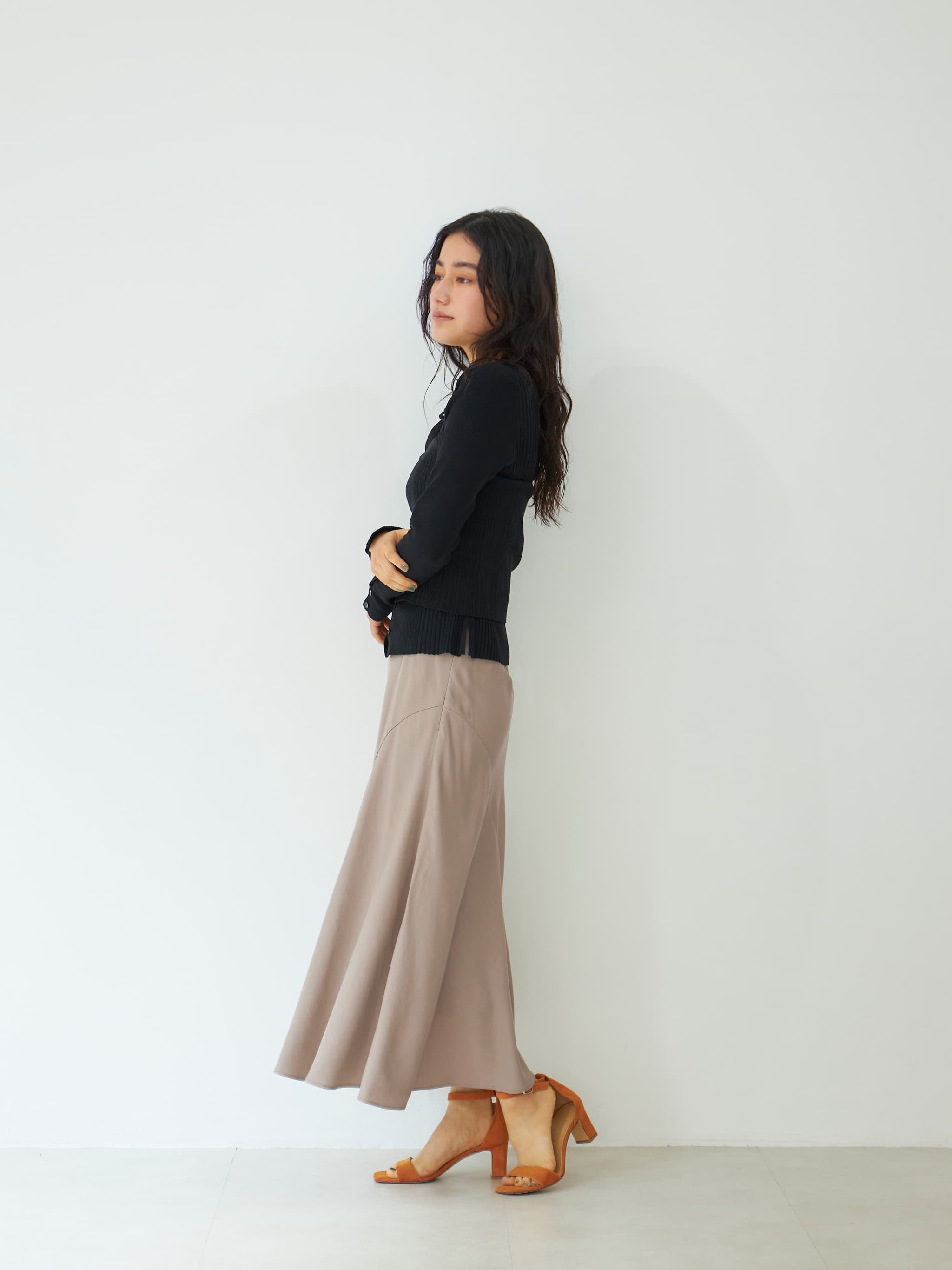 ヴィンテージツイルアシメバイアススカート | 小柄・低身長女性