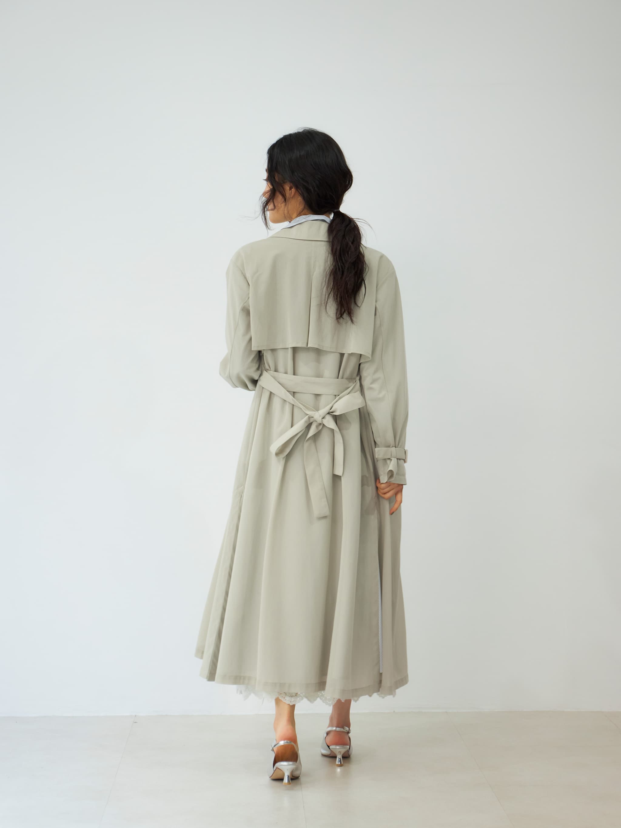シアートリコットロングコート | 小柄・低身長女性向けファッション