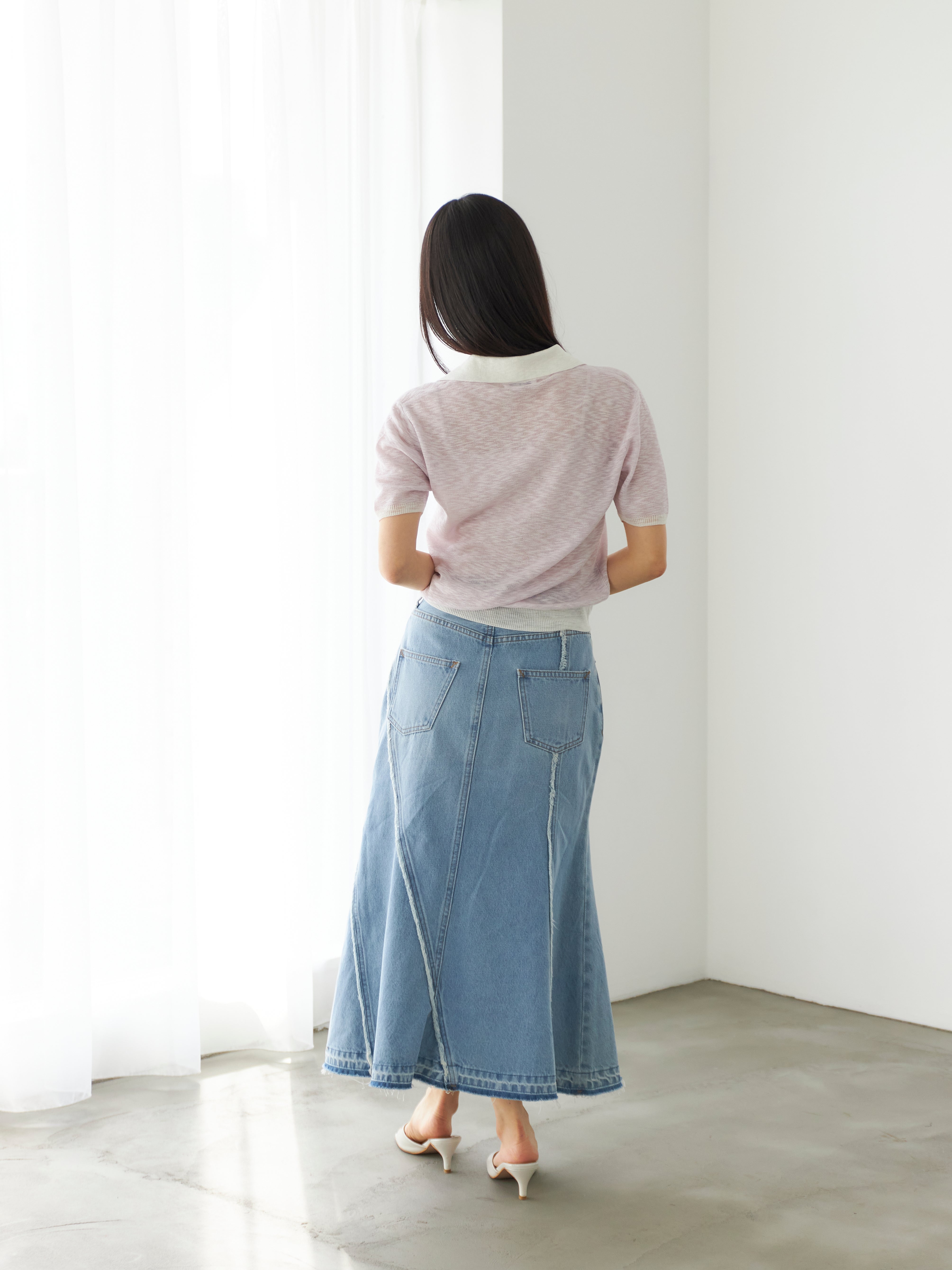 フリンジマーメイドデニムスカート | 小柄・低身長女性向け