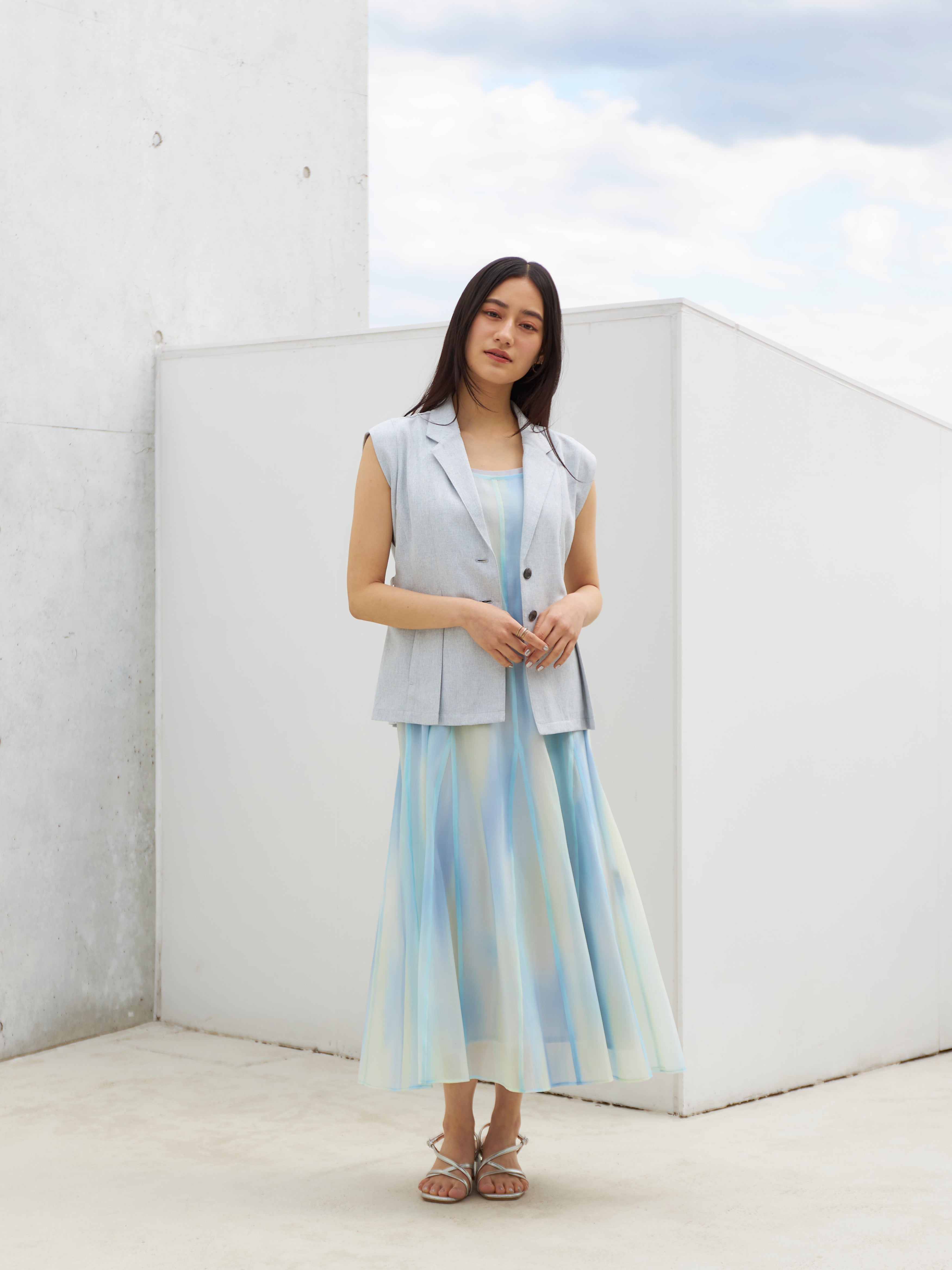 シビラ　PLAYA マーブルグラデーション　ワンピース　5.3万　ピンク シビラ PLAYA マーブルグラデーション ワンピース 5.3万 ピンク