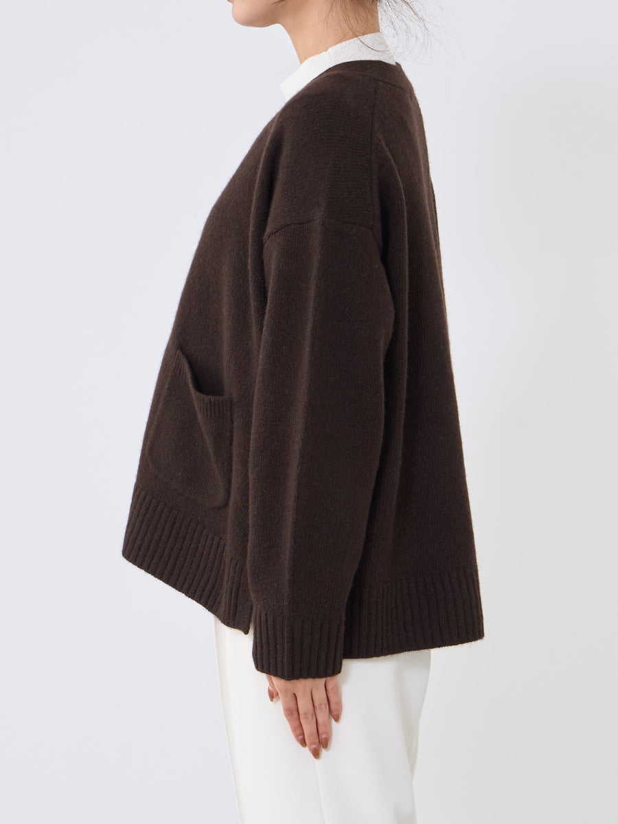 ウールカシミヤVネックロングカーディガン　[通常]
