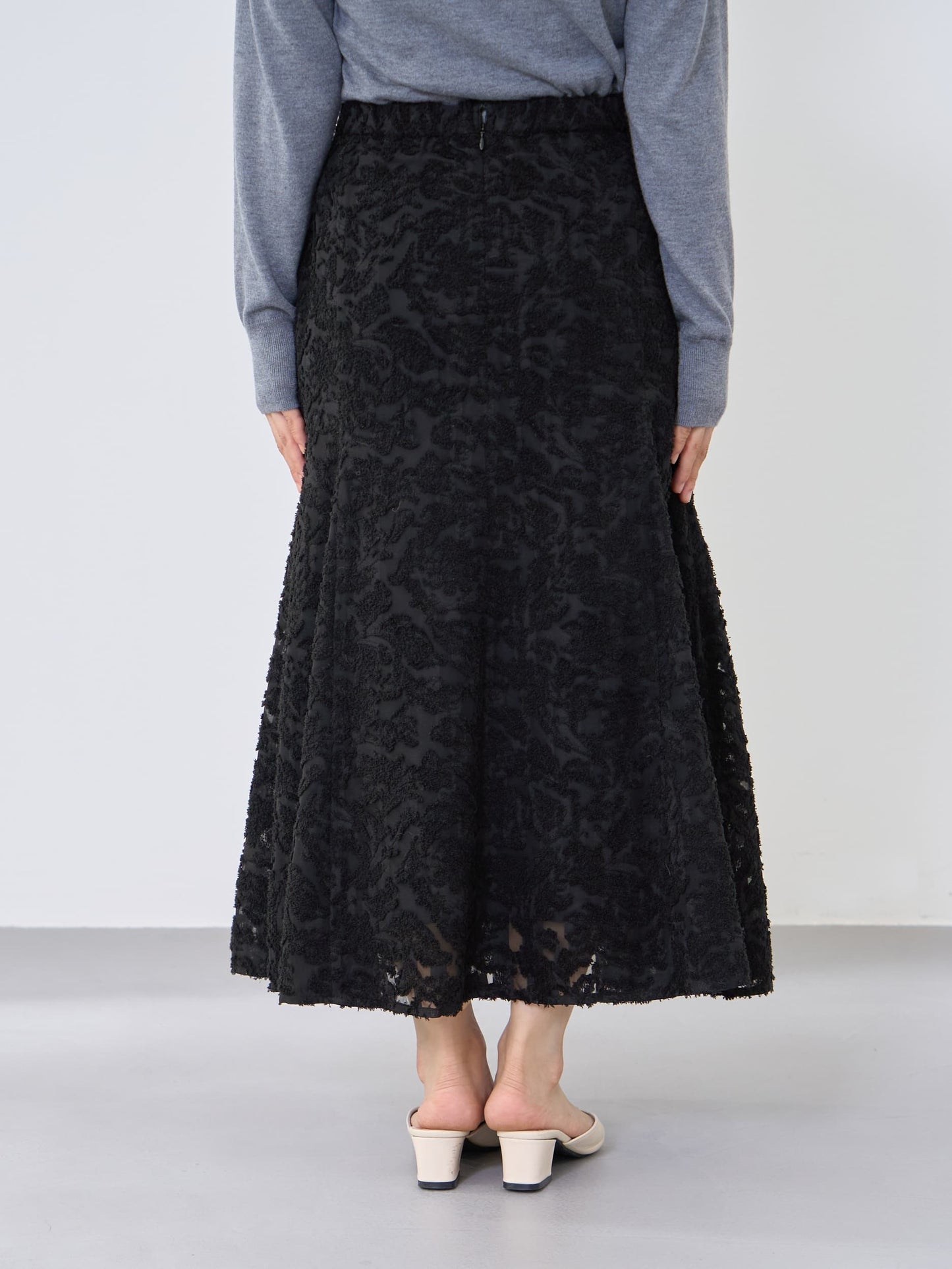 カットジャカードマーメイドスカート-short & regular　[通常]