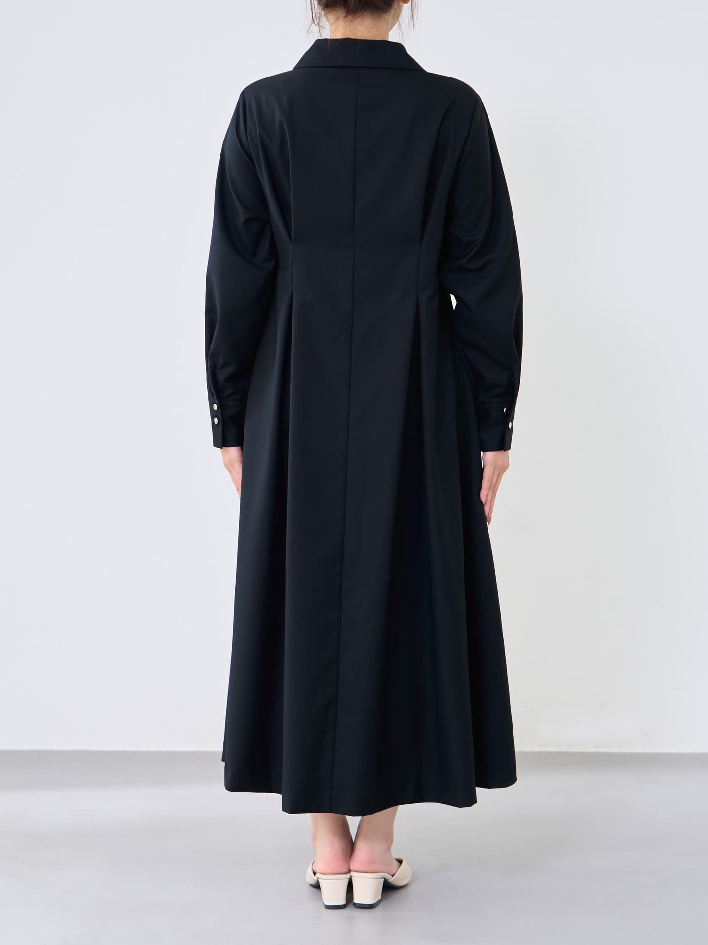 ウエストベルトテーラードワンピース-short & regular　[通常]