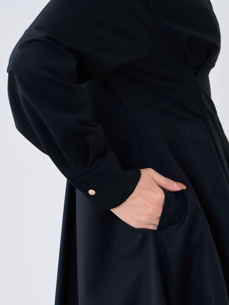 ウエストベルトテーラードワンピース-short & regular　[通常]