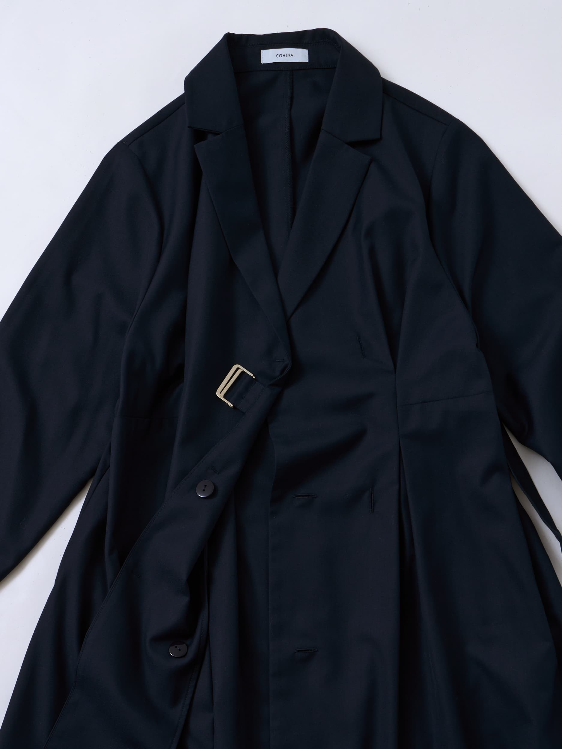 ウエストベルトテーラードワンピース-short & regular | 小柄・低身長