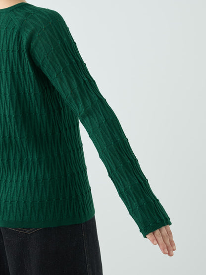 ジオメトリックウールニット　[通常]