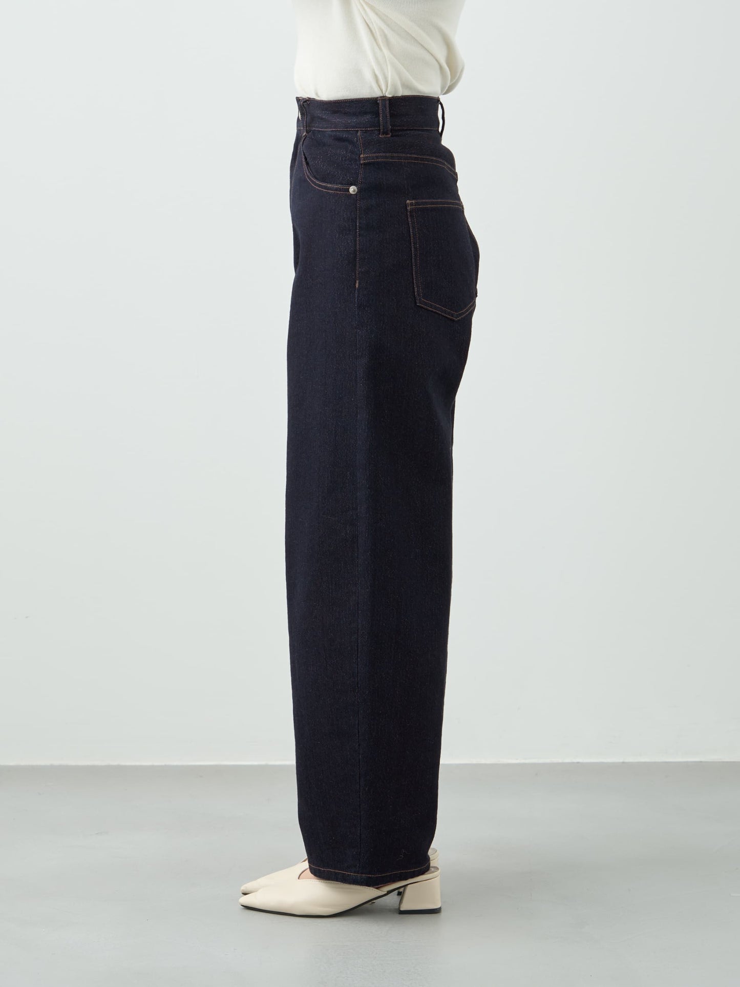 ラメコクーンデニムパンツ-short & regular　[通常]