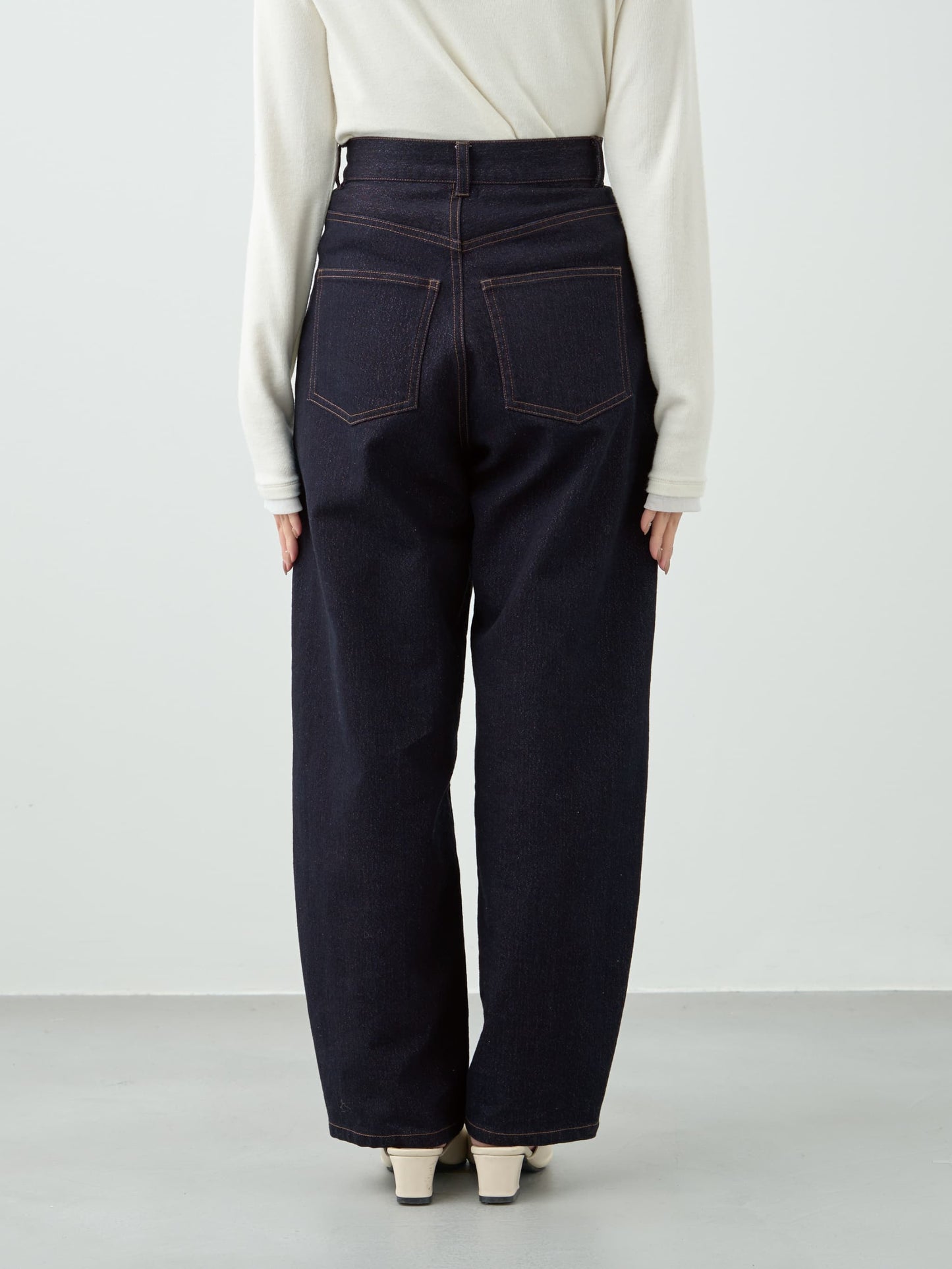 ラメコクーンデニムパンツ-short & regular　[通常]