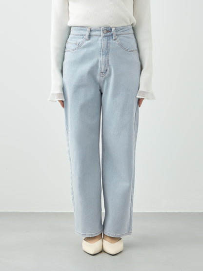 ※こちらが実物のカラーに一番お色味が近くなっております。（アイスインディゴ）<br> 143cm | B:73 W:60 H:81 股下:65  | short-XS着用(ヒールの高さ:3.5cm)