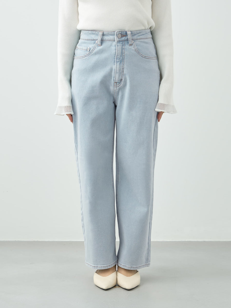 ※こちらが実物のカラーに一番お色味が近くなっております。（アイスインディゴ）<br> 143cm | B:73 W:60 H:81 股下:65  | short-XS着用(ヒールの高さ:3.5cm)